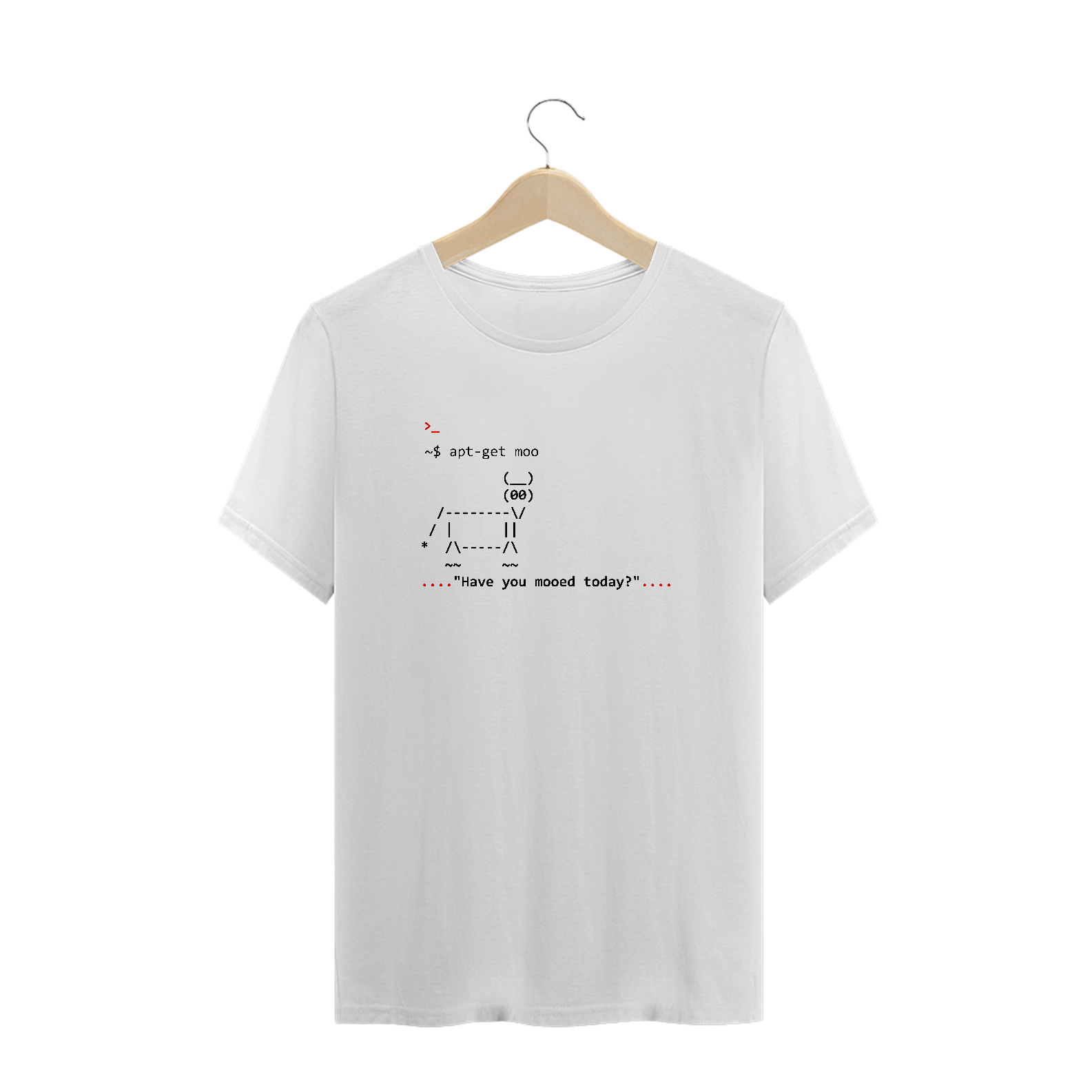 Nome do produto: CAMISETA APT-GET MOO BRANCA