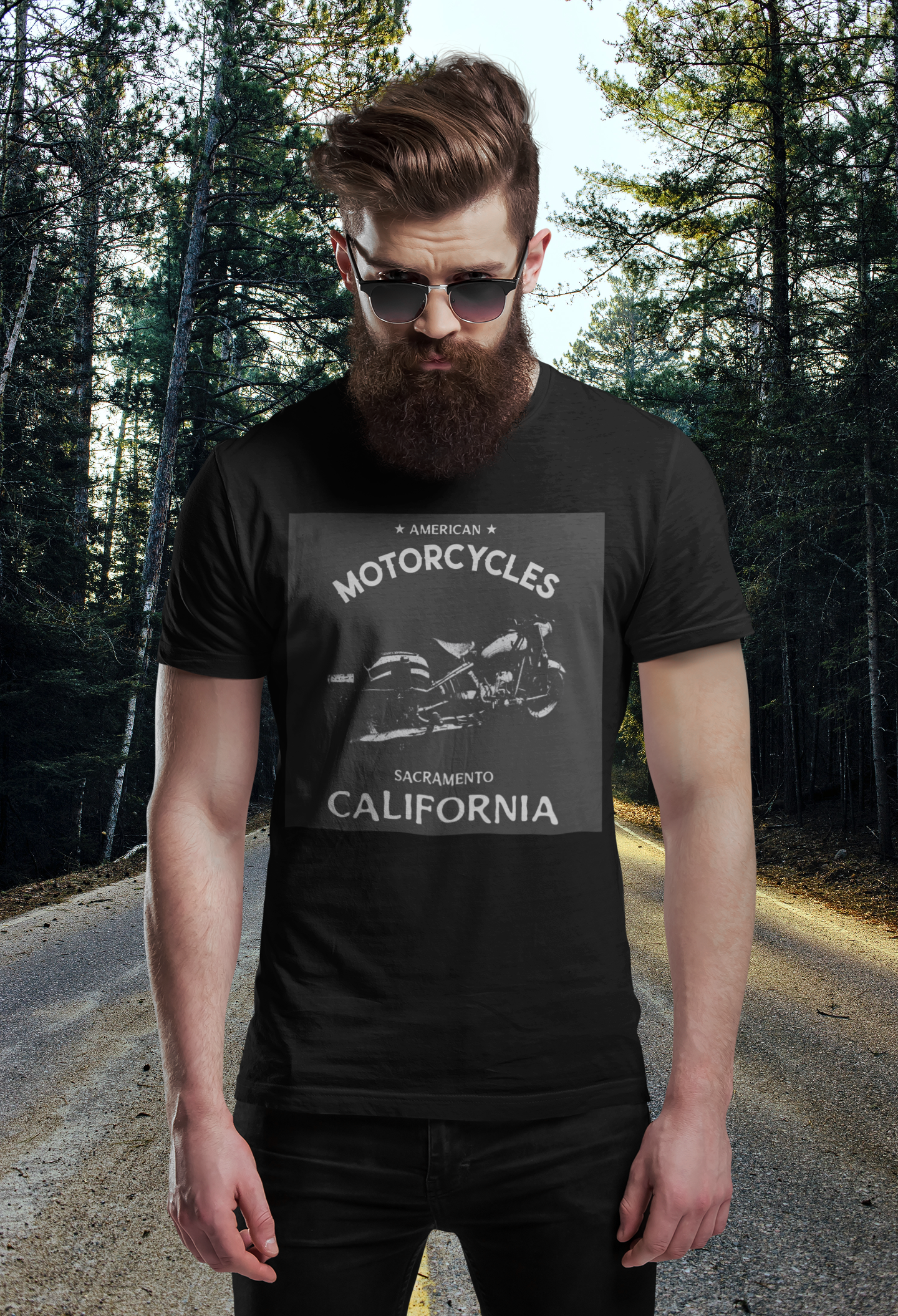 Nome do produto: CAMISETA MASCULINA PRIME COLEÇÃO CALIFORNIA ROAD  AMERICAN MOTORCYCLES