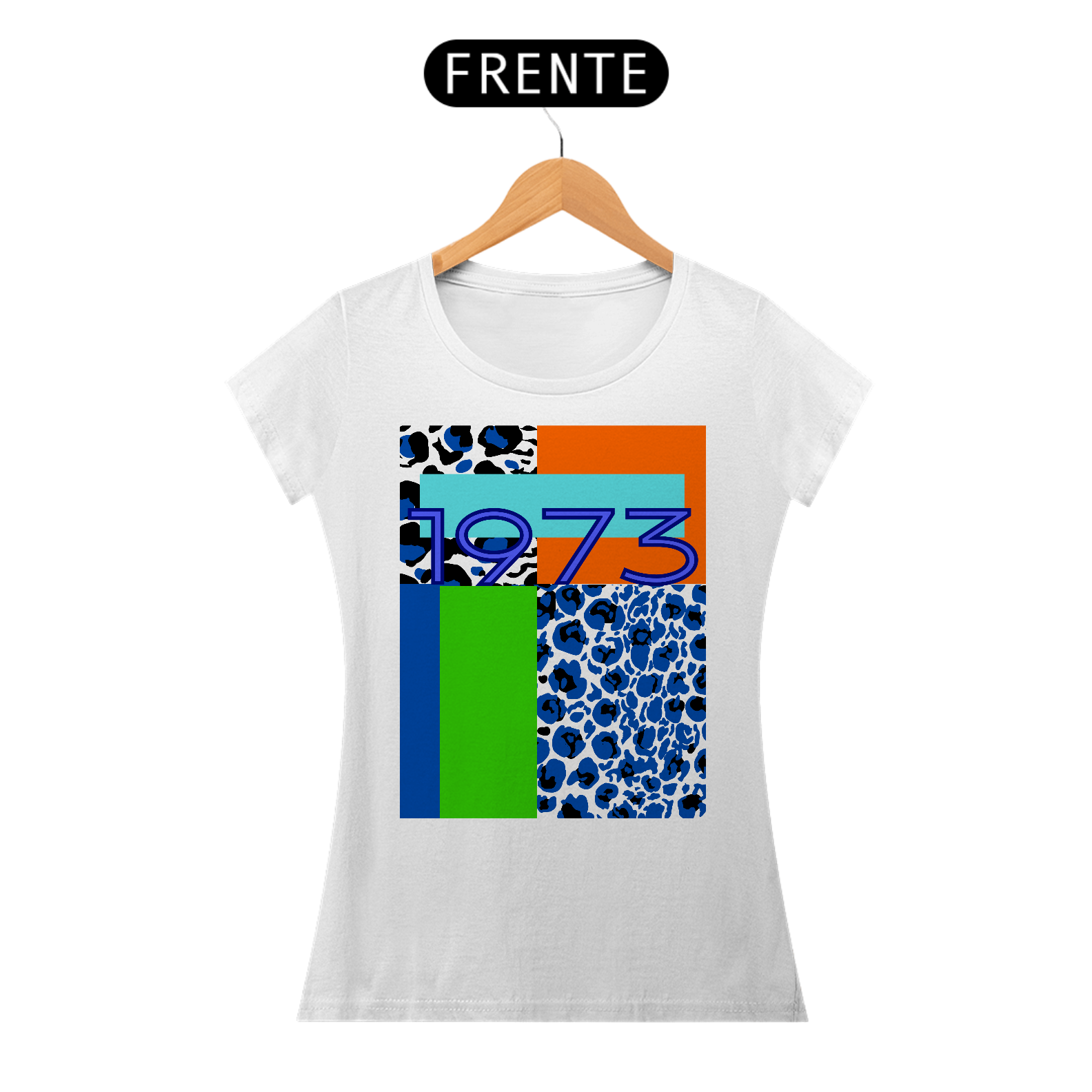 Nome do produto: T- Baby Look Oncinha 1973