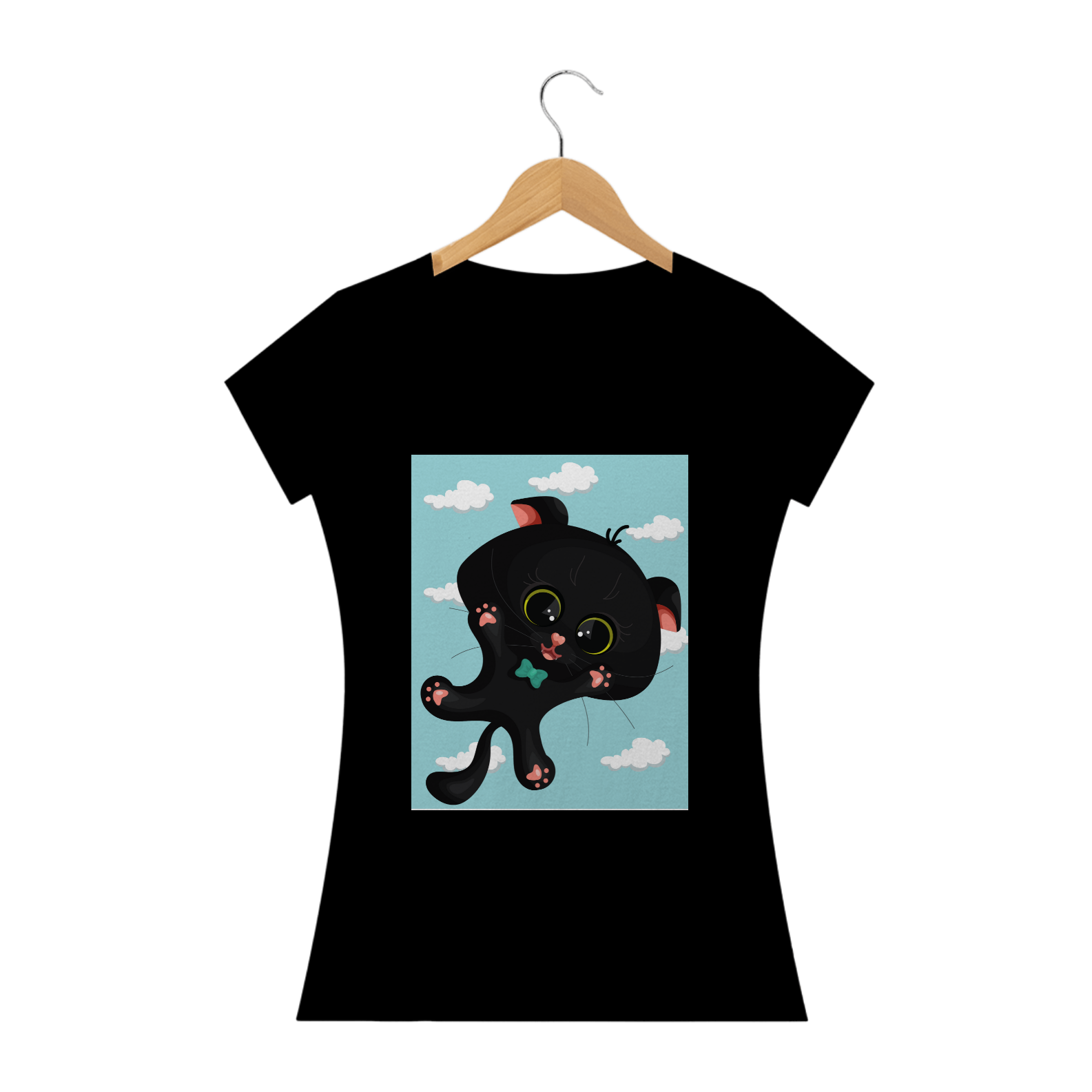 Nome do produto: Camiseta Baby Long Gatinho Aventura