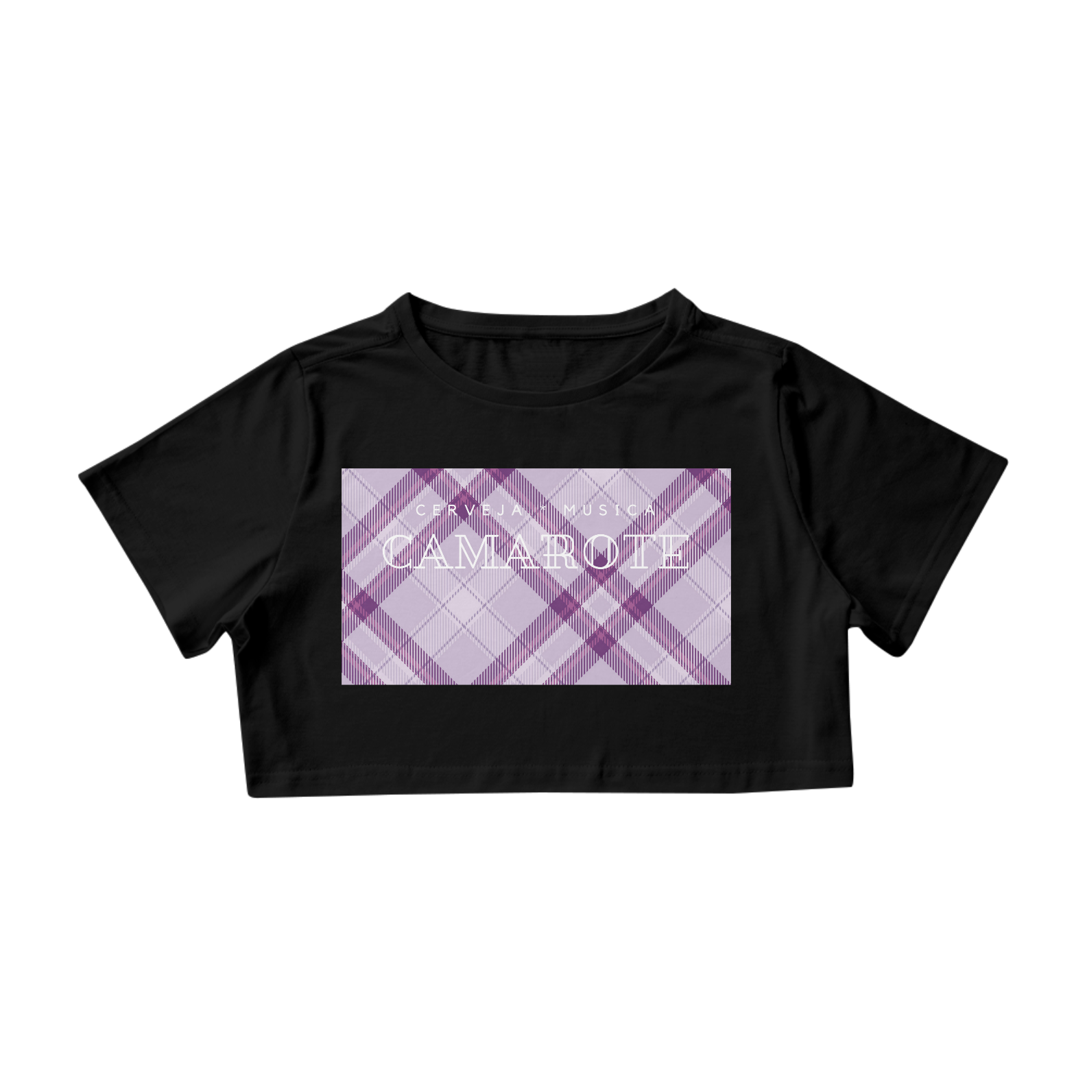 Nome do produto: Cropped Xadrez Camarote