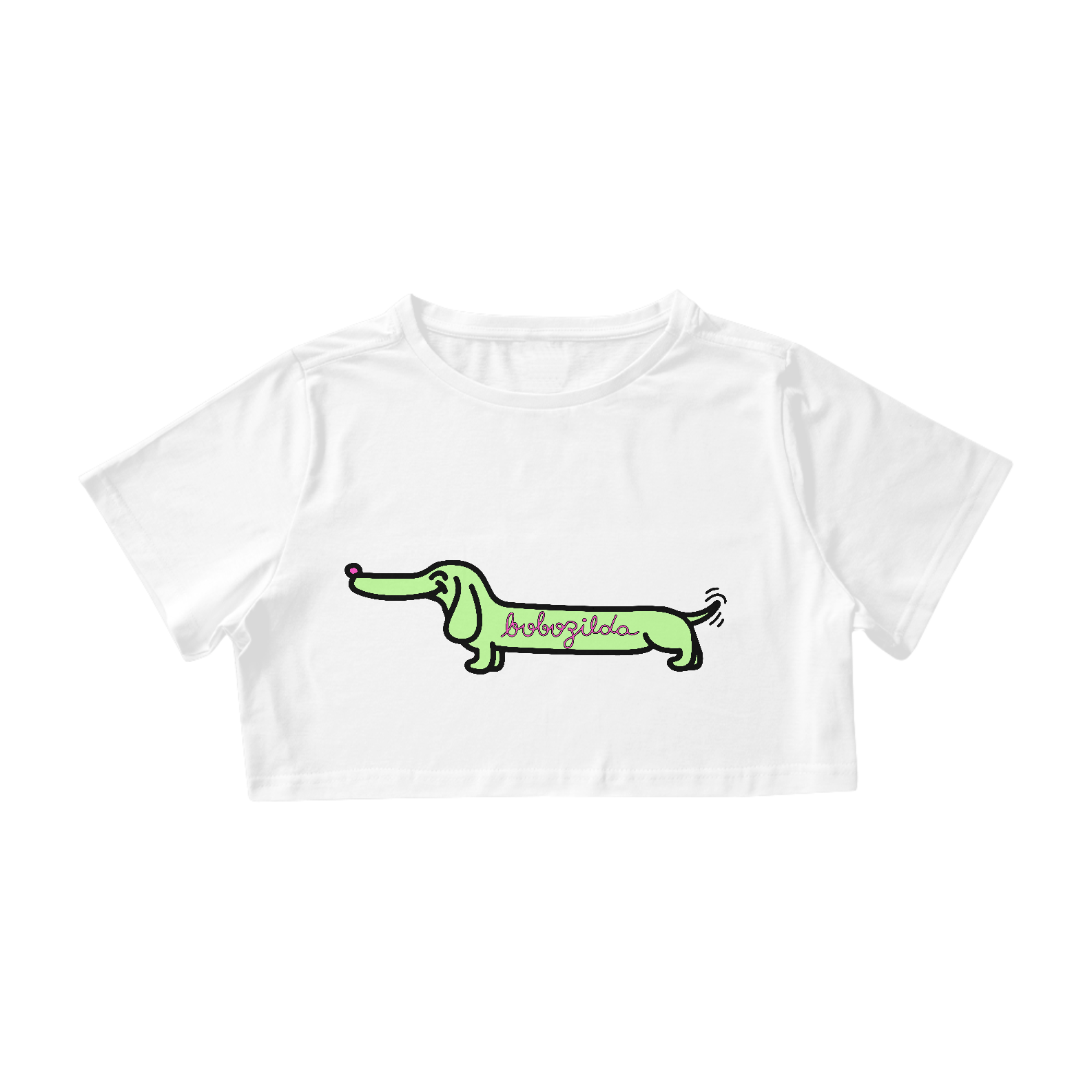 Nome do produto: Cropped Bobozilda Salsicha