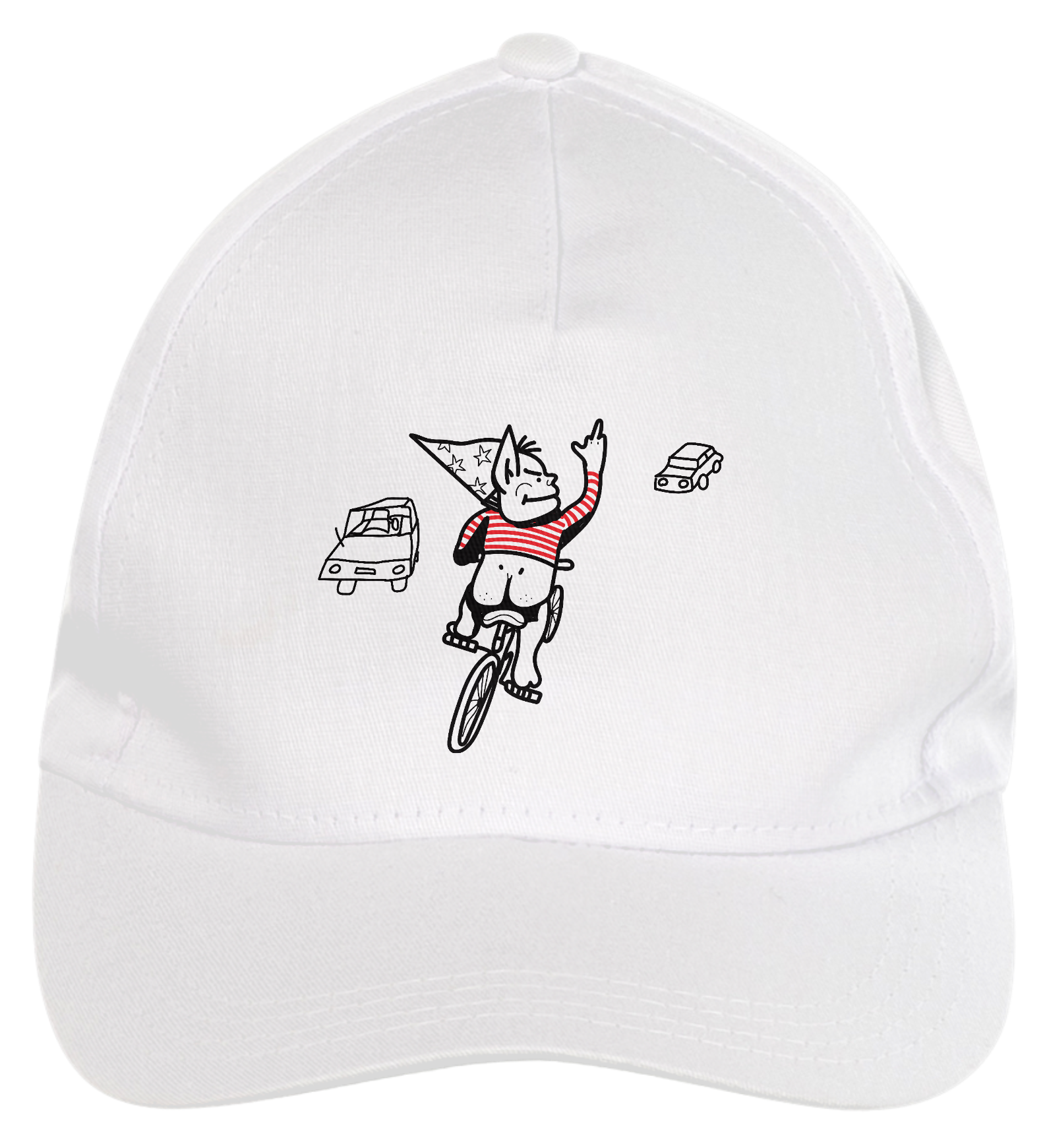 Nome do produto: Boné Gnomim Ciclista Nu - Enfia o Carro no C*