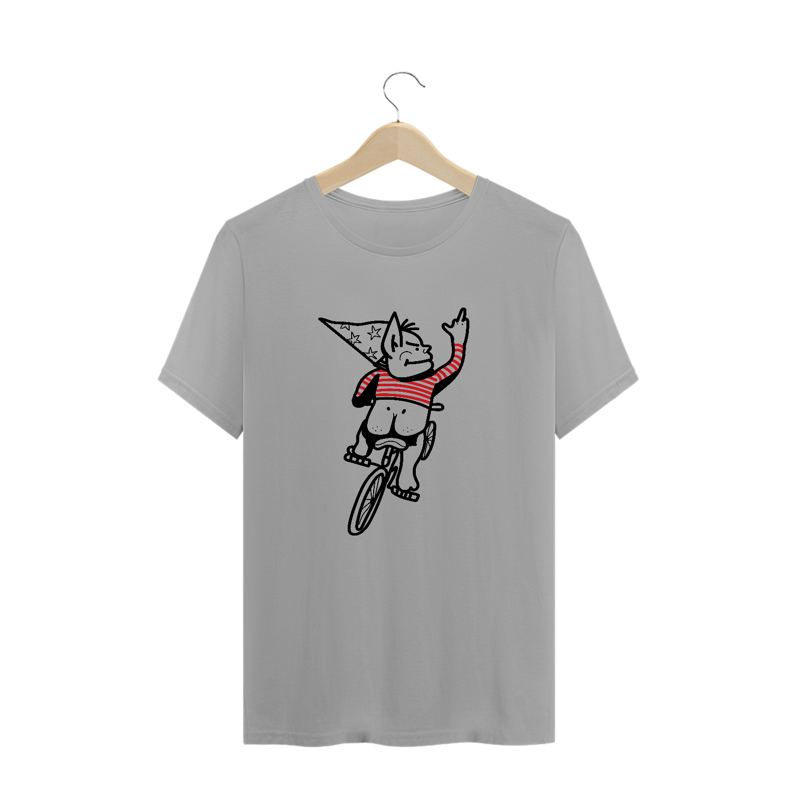 Nome do produto: Camiseta Gnomim Ciclista Nu - Enfia o Carro no C*
