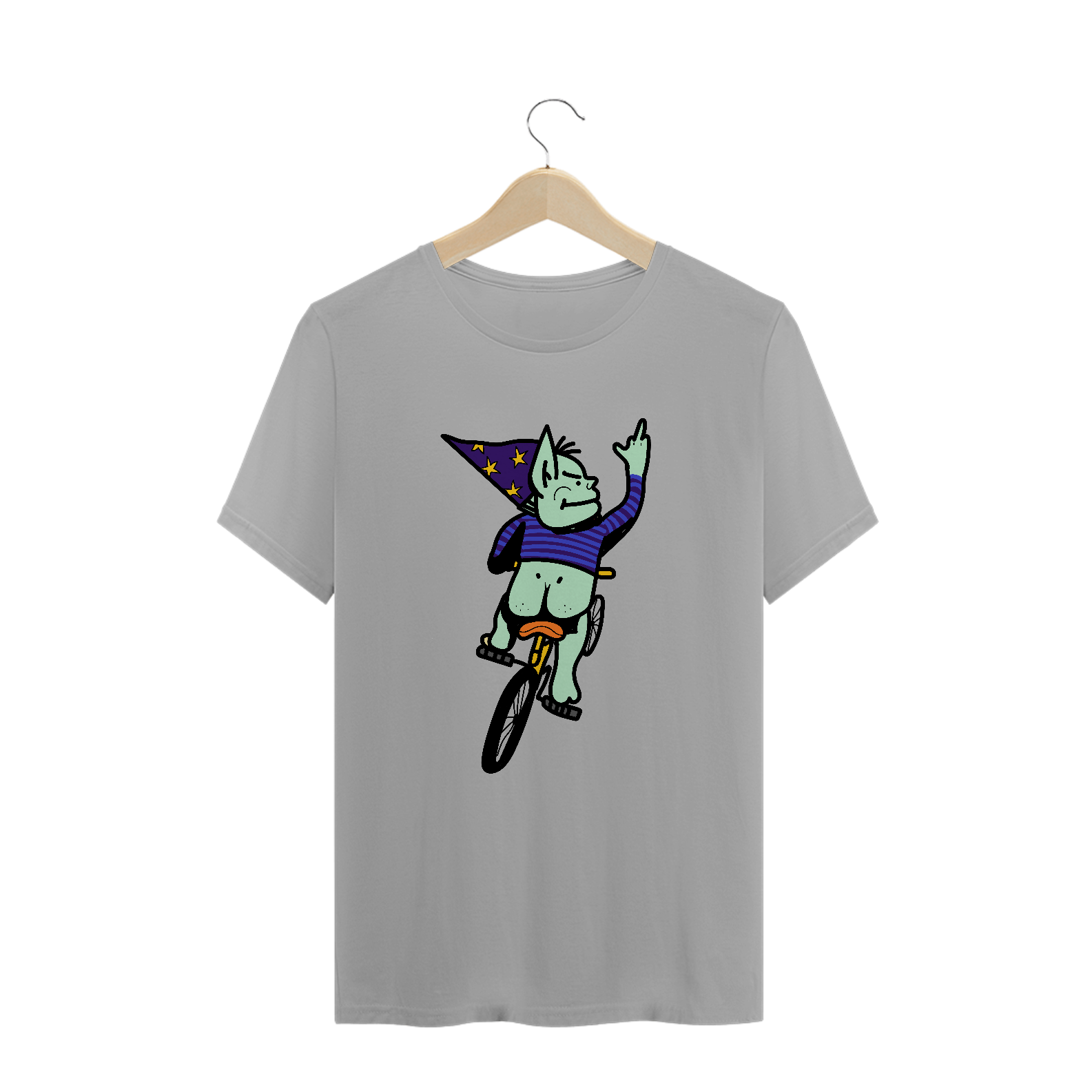 Nome do produto: Camiseta Gnomim Ciclista  Nu - Enfia o Carro no C*