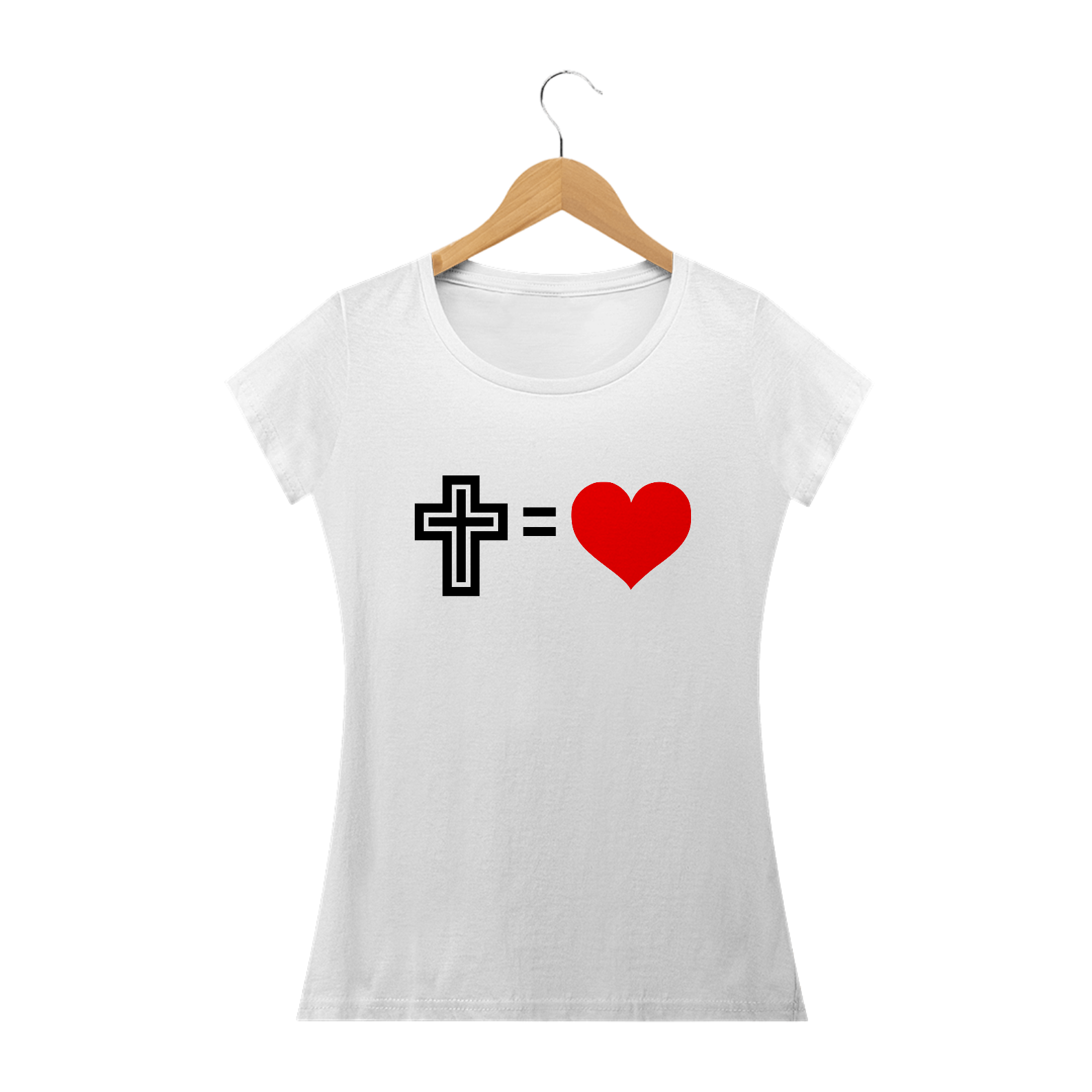 Nome do produto: Baby Long Quality Gospel - Cruz Coração