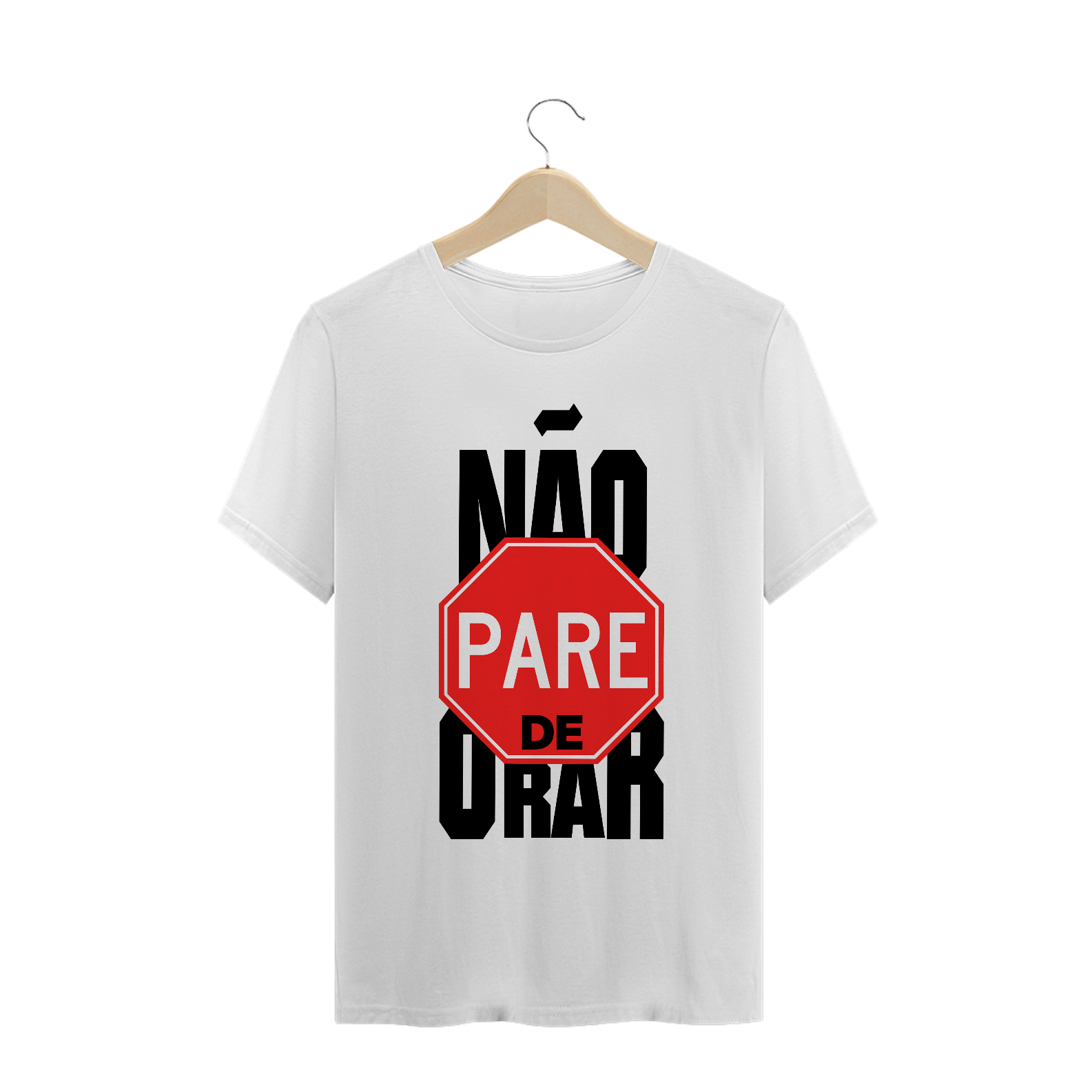 Nome do produto: Camiseta T-Shirt Gospel - Não Pare de Orar