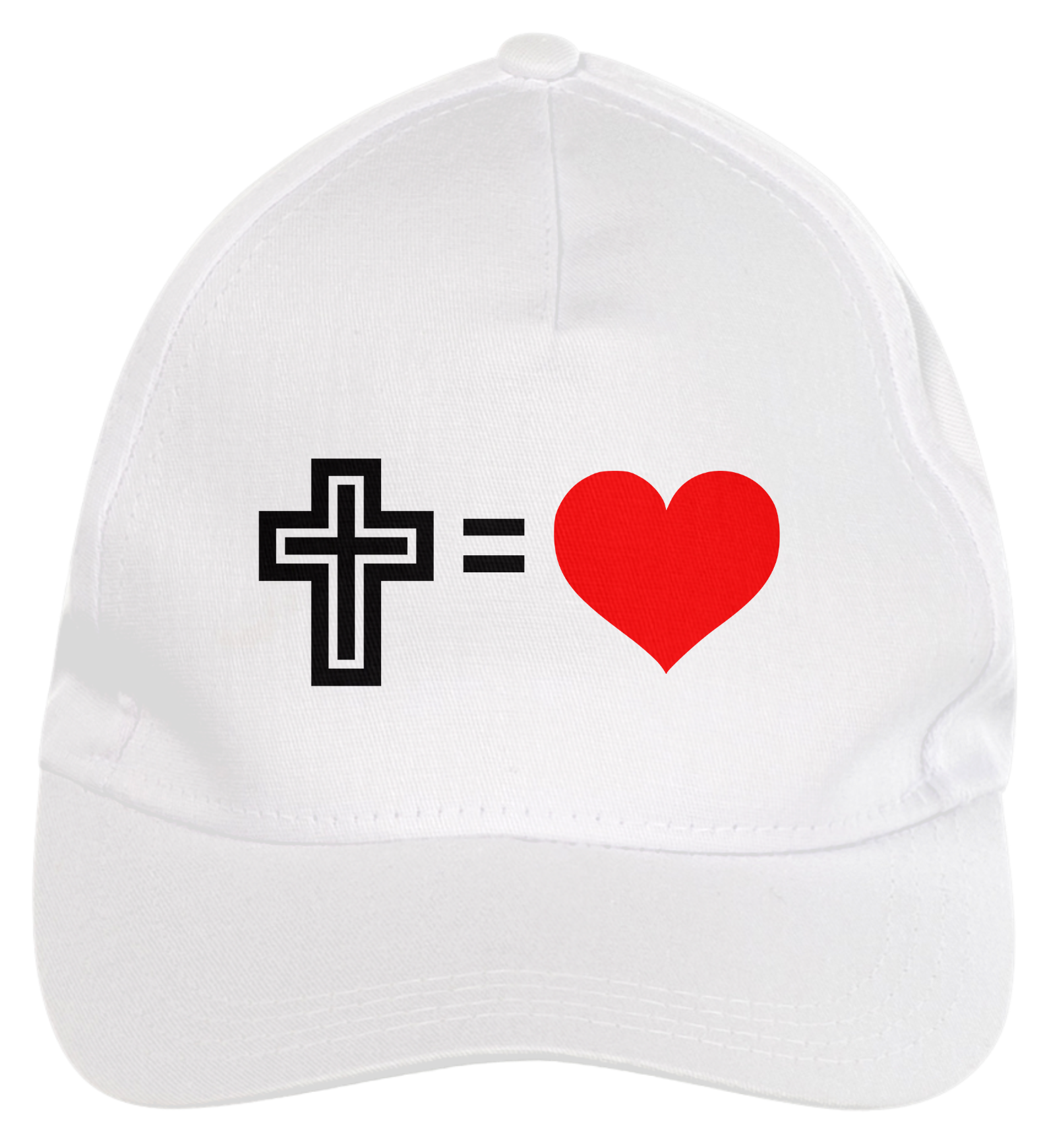 Nome do produto: Boné Gospel - Cruz igual a Coração