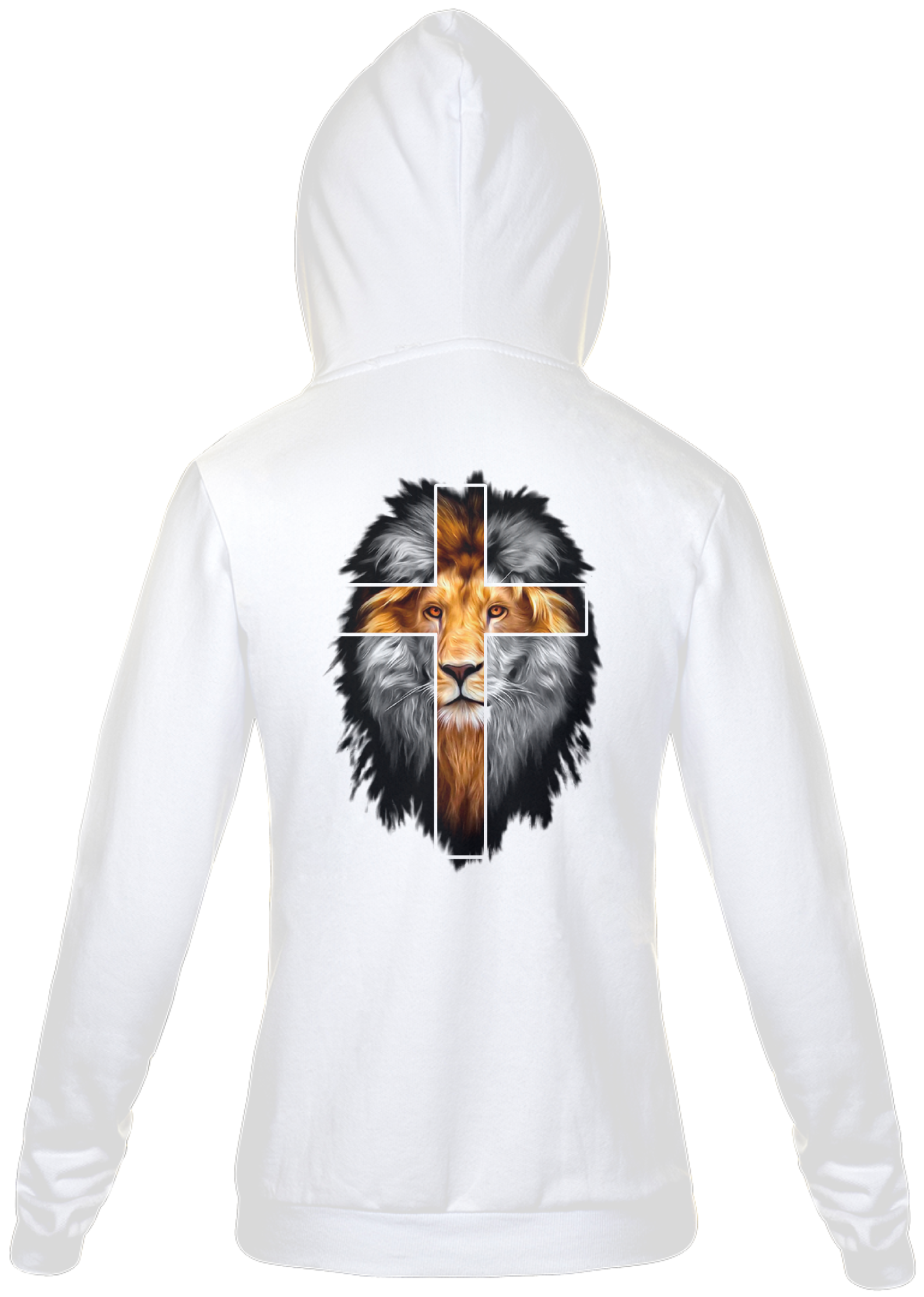 Nome do produto: Moletom Unissex com Ziper Gospel - Leão e Cruz