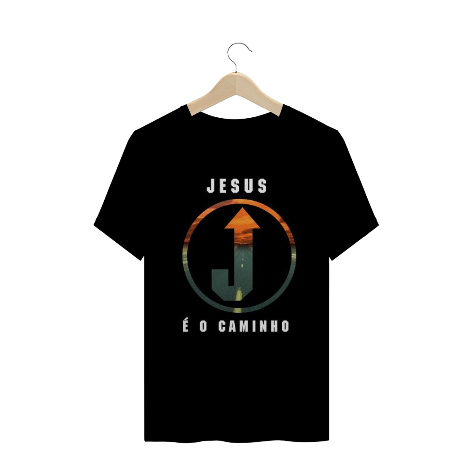 Nome do produto: Camiseta T-Shirt Gospel - Jesus é o caminho