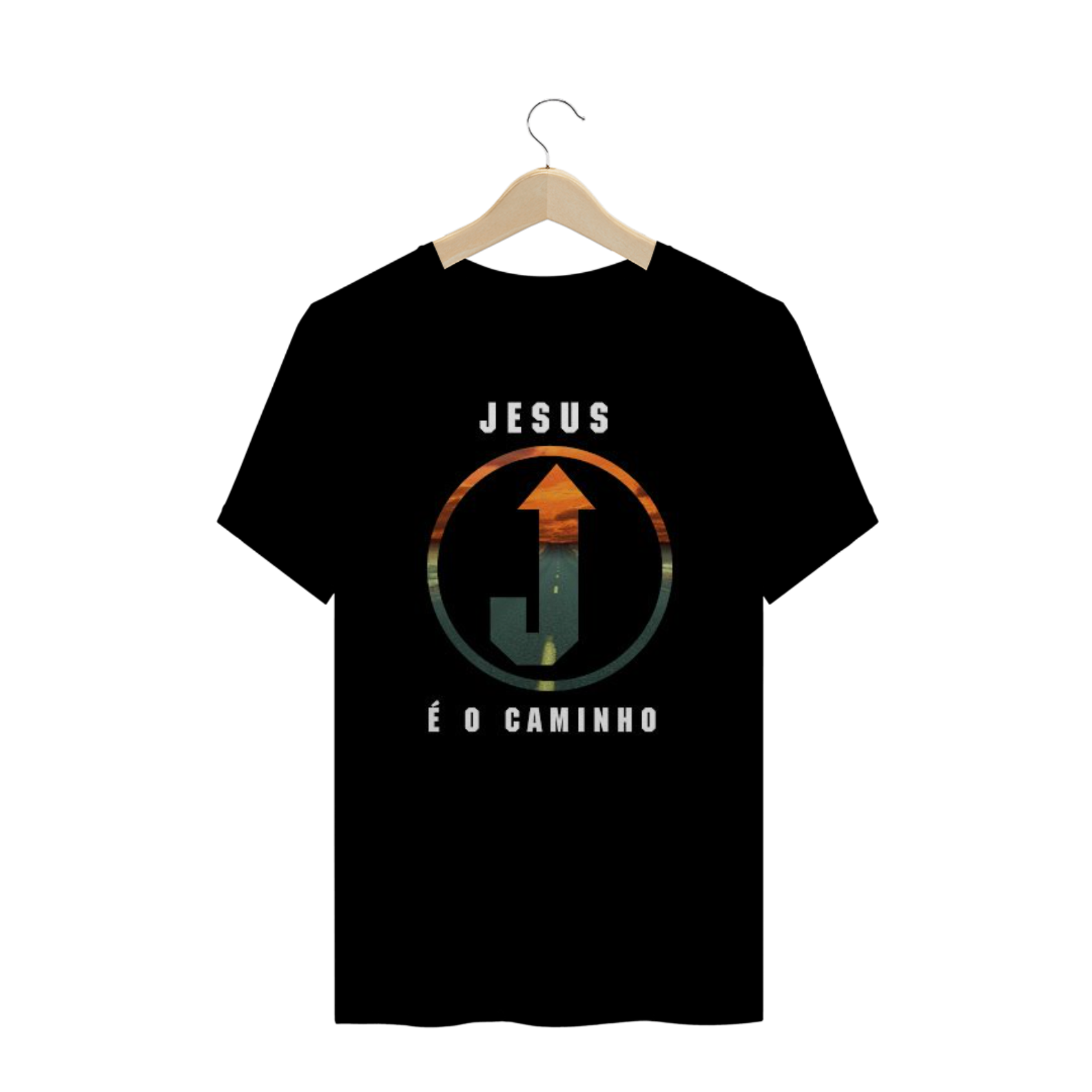 Nome do produto: Camiseta Plus Size Gospel - Jesus é o Caminho