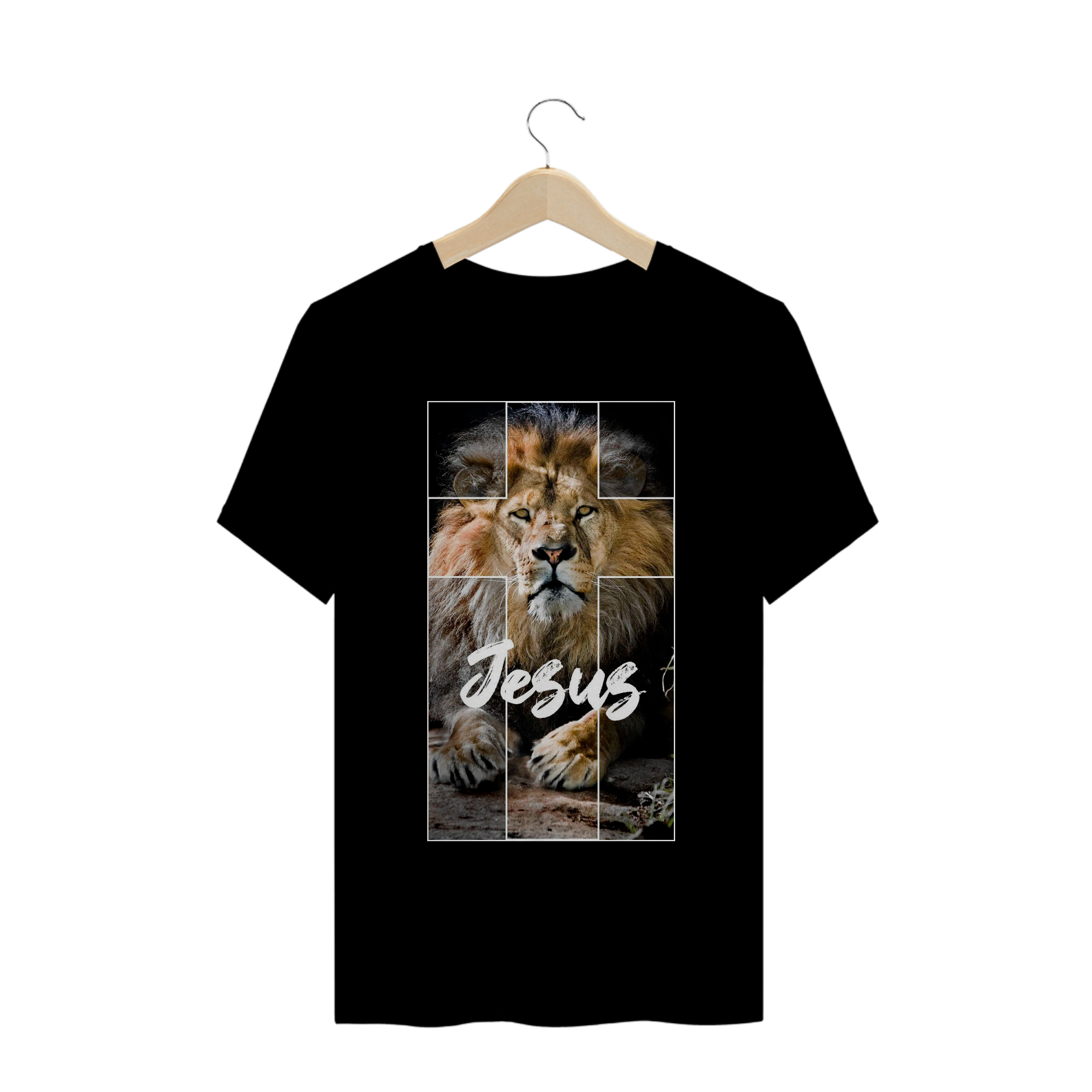 Nome do produto: Camiseta T-Shirt Gospel - Leão Jesus