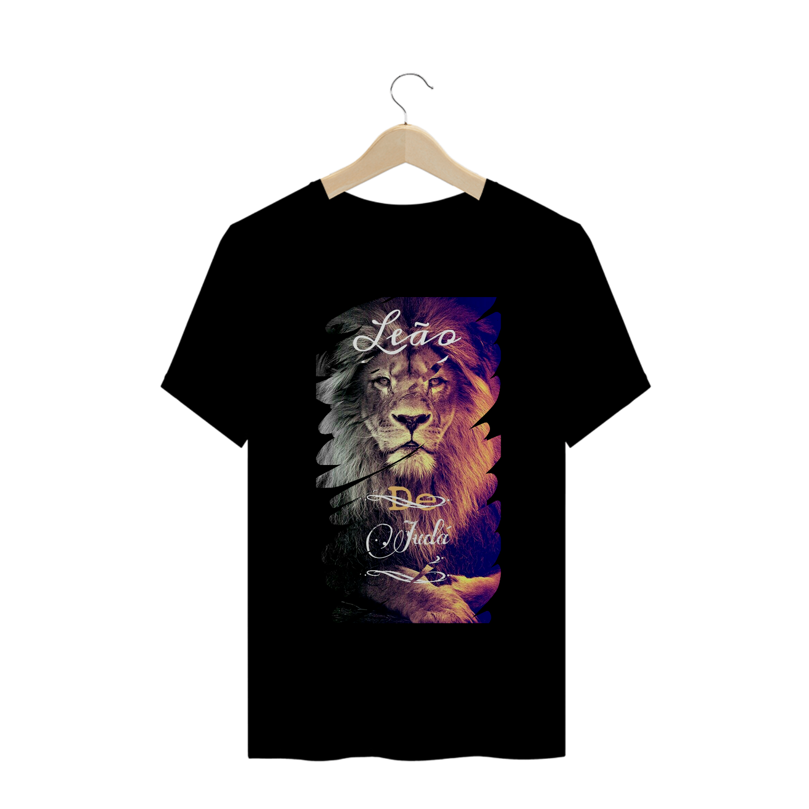 Nome do produto: Camiseta T-Shirt Gospel - Leão de Judá 