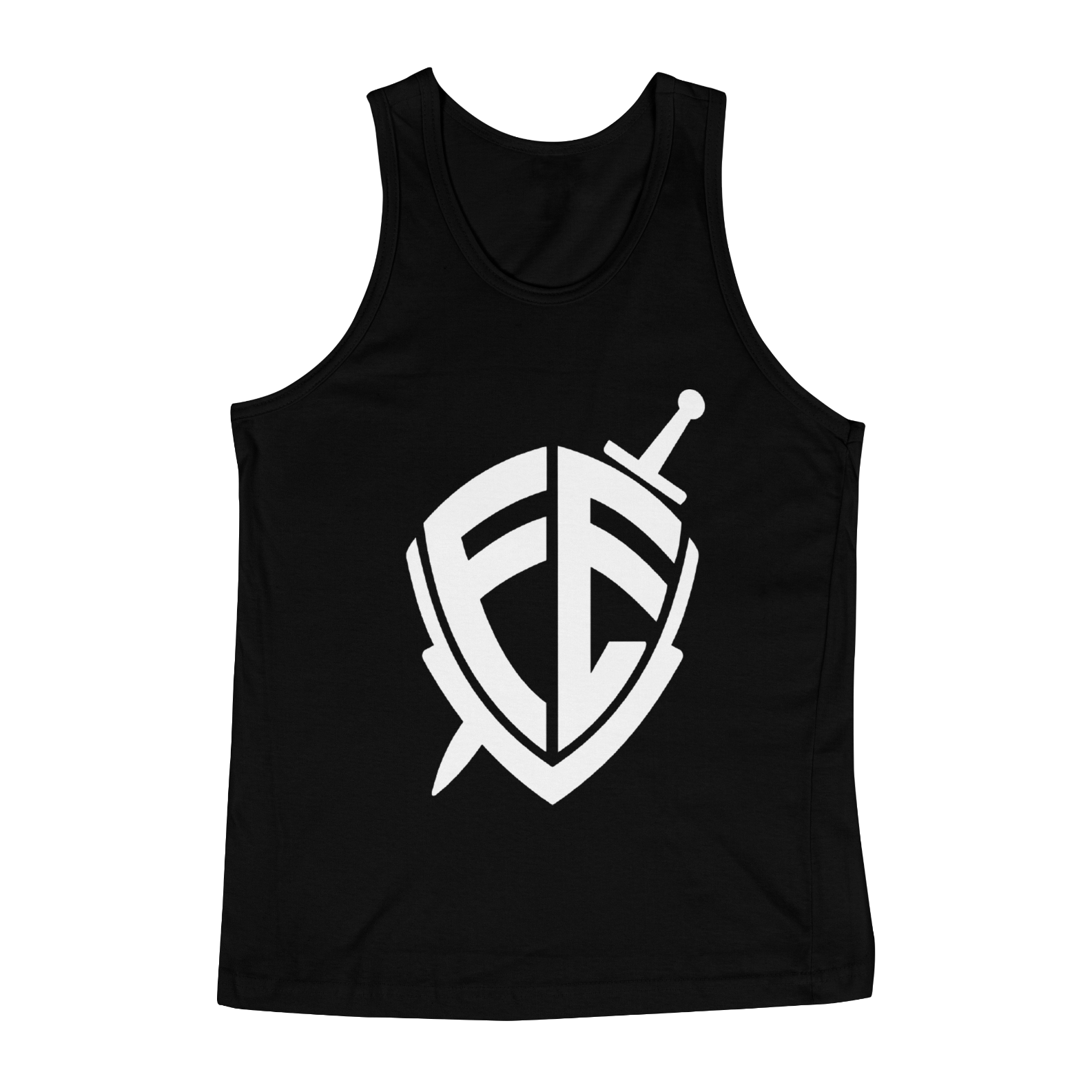 Nome do produto: Camisa Regata Gospel - Fé Brasão Branco