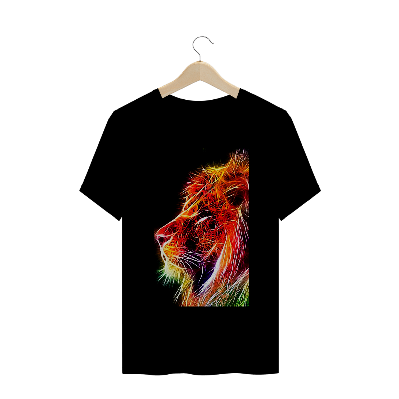 Nome do produto: Camiseta T-Shirt Gospel - Leão Neon