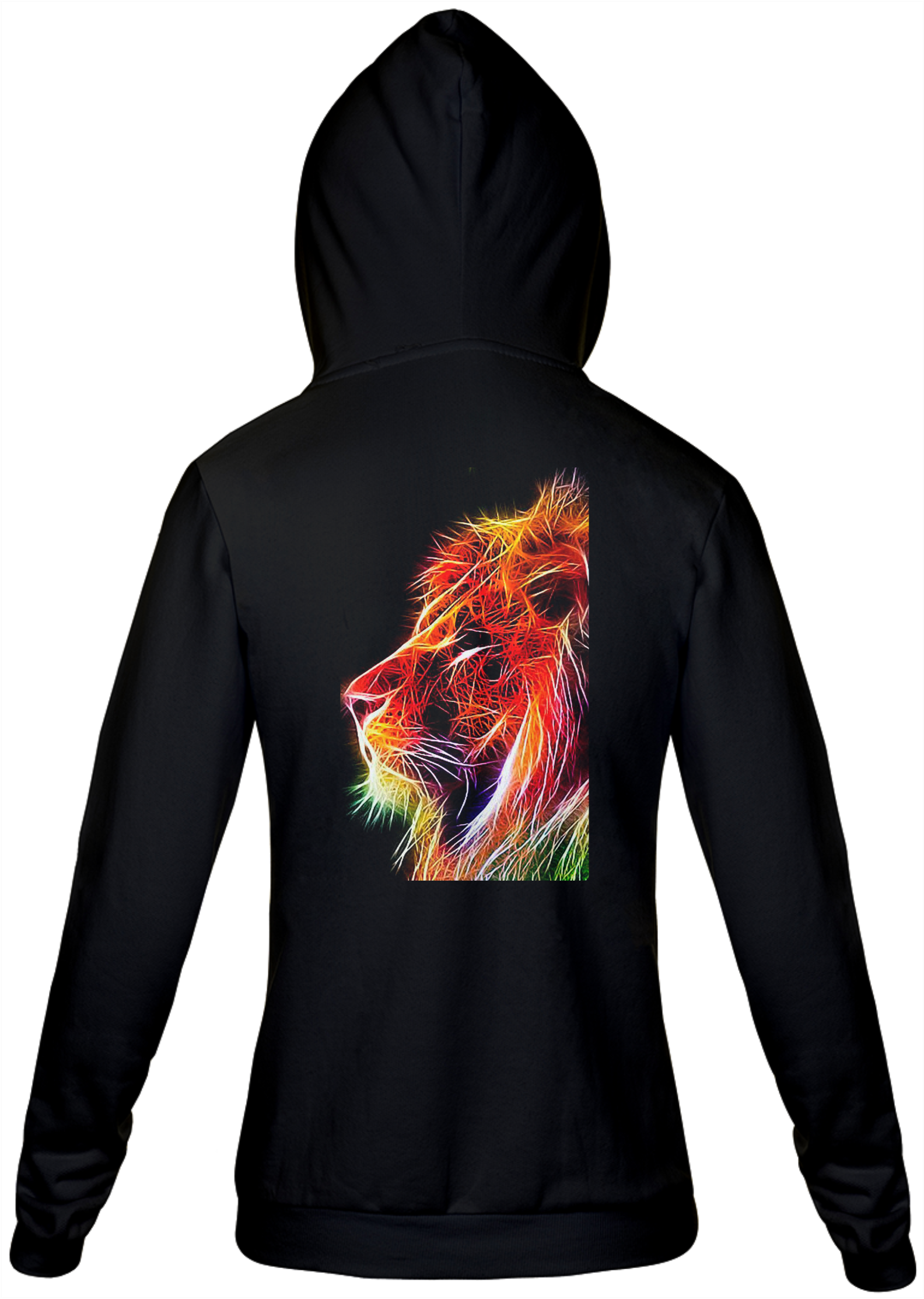 Nome do produto: Moletom Unissex Com Ziper Gospel - Leão Neon