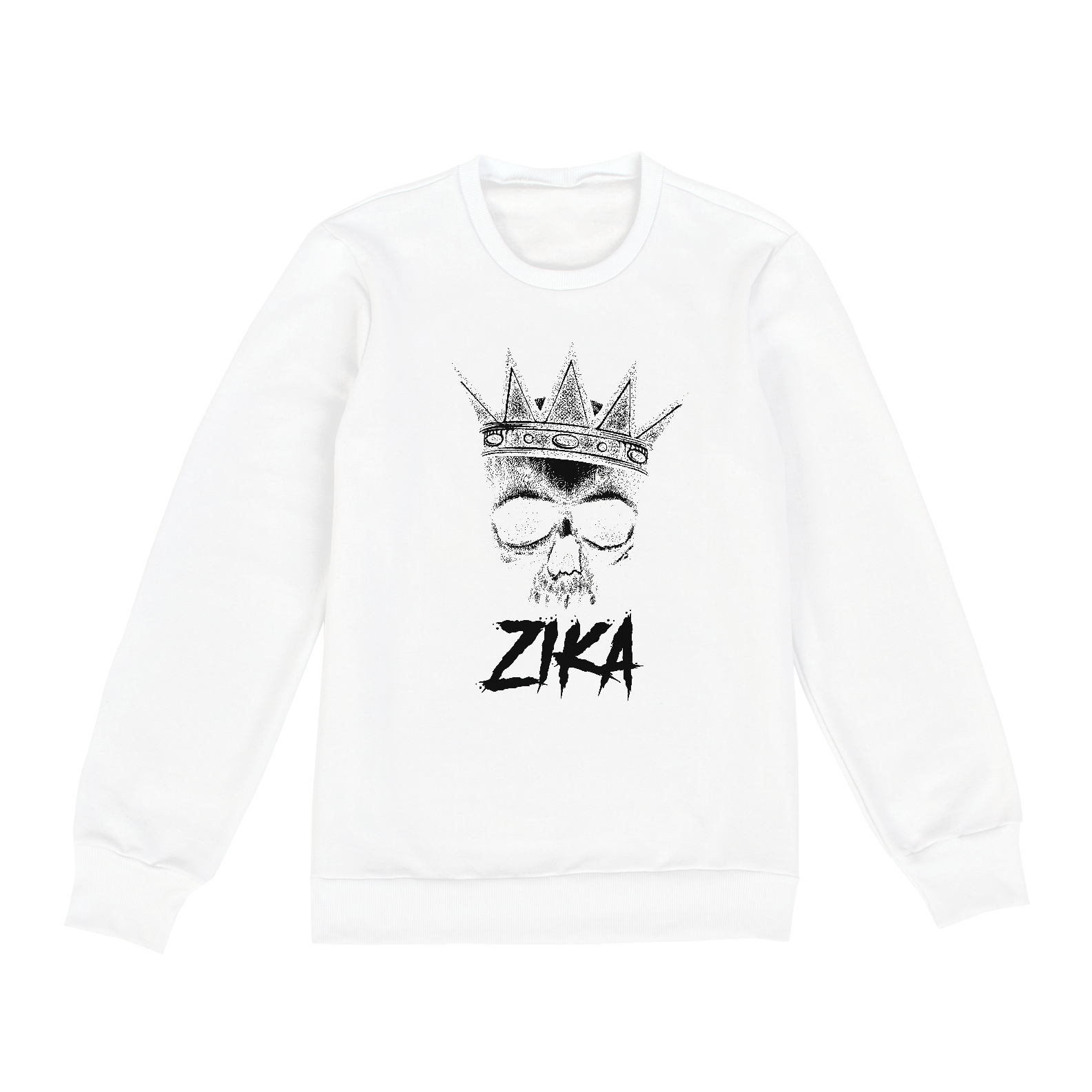 Nome do produto: Moletom fechado branco - Zika braba