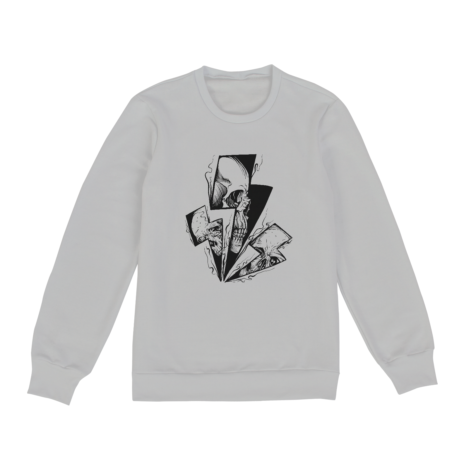 Nome do produto: Moleton fechado branco e cinza - Zika braba rain