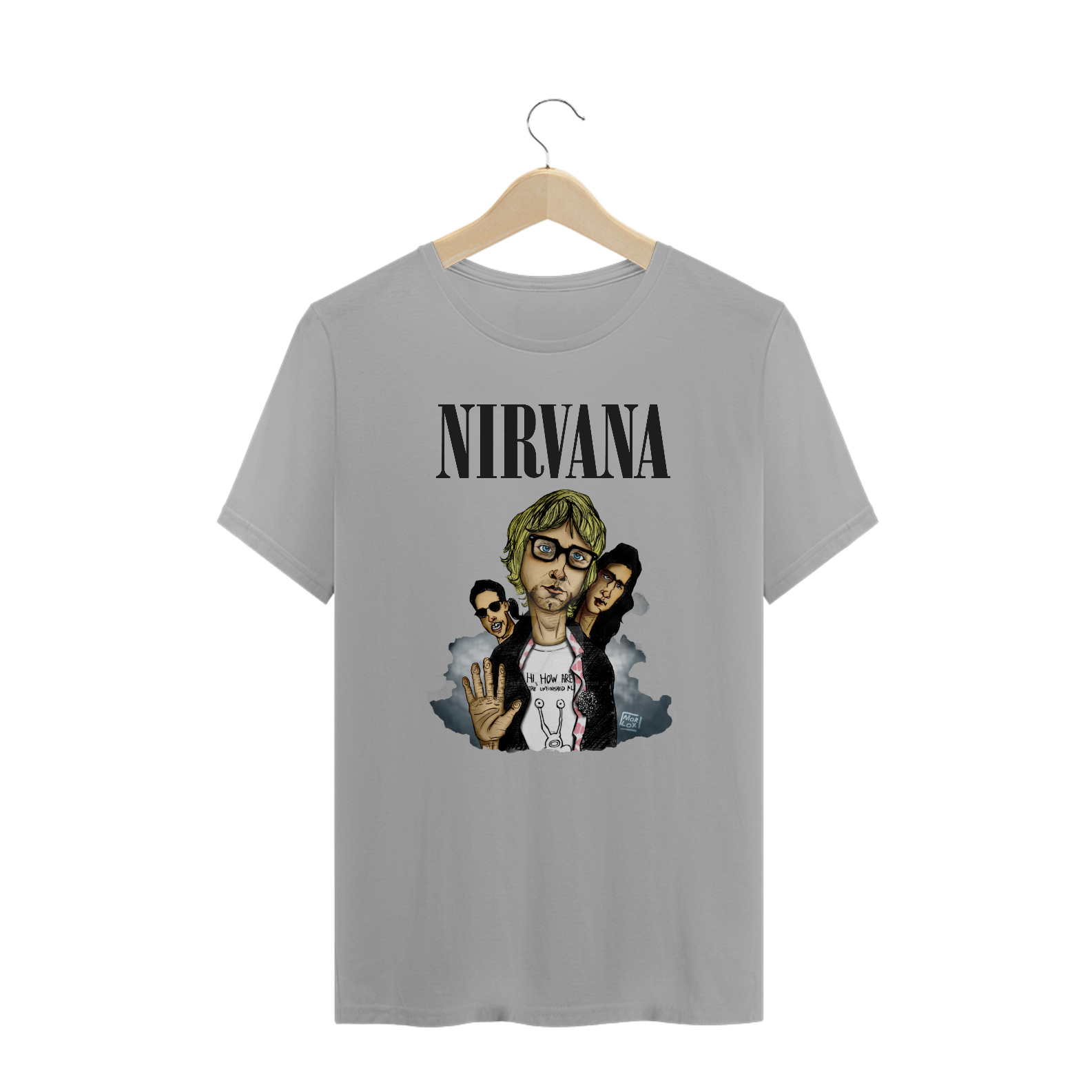 Nome do produto: Bandas - Camisa Nirvana - Caricaturas