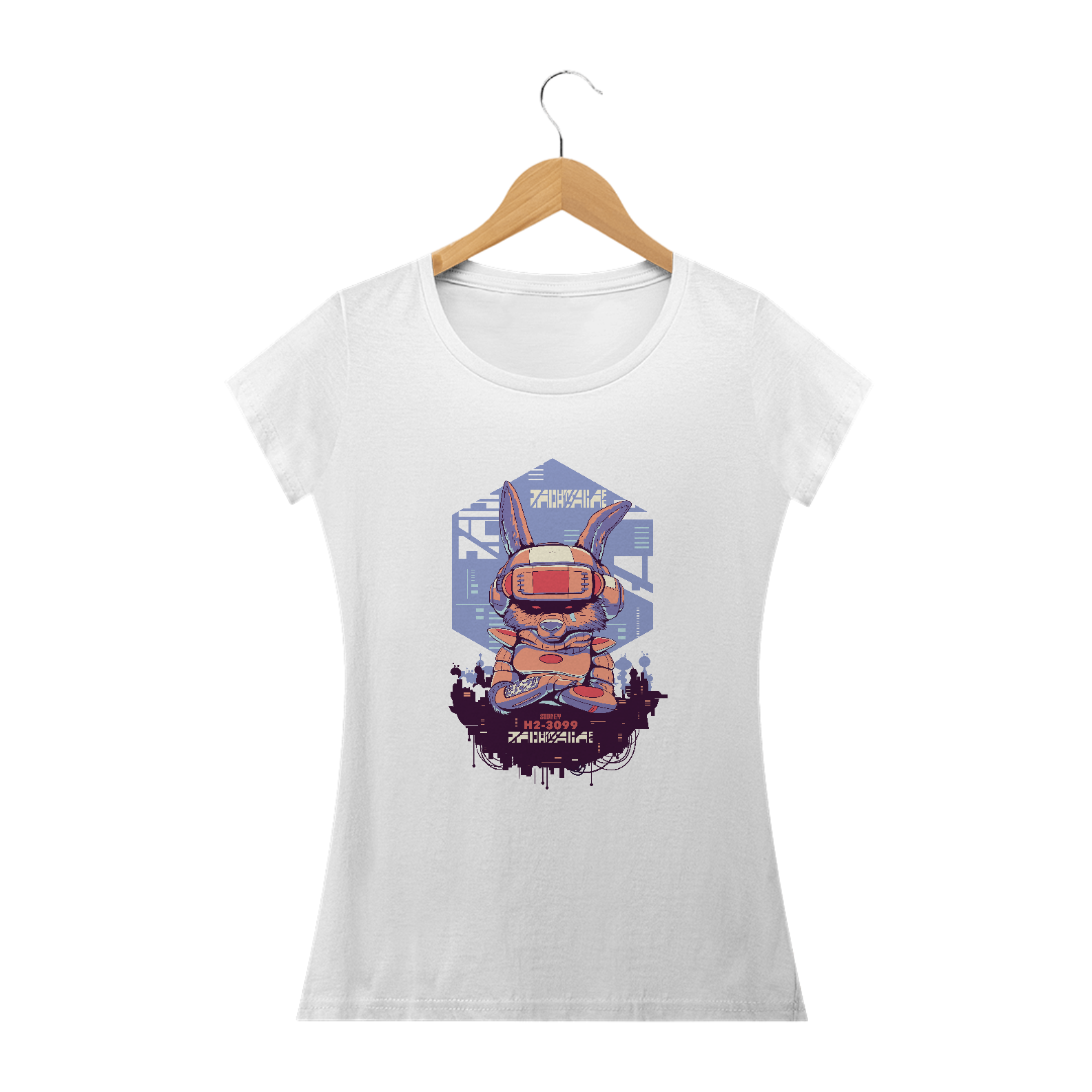 Nome do produto: Camiseta feminina cyberpunk Sidney