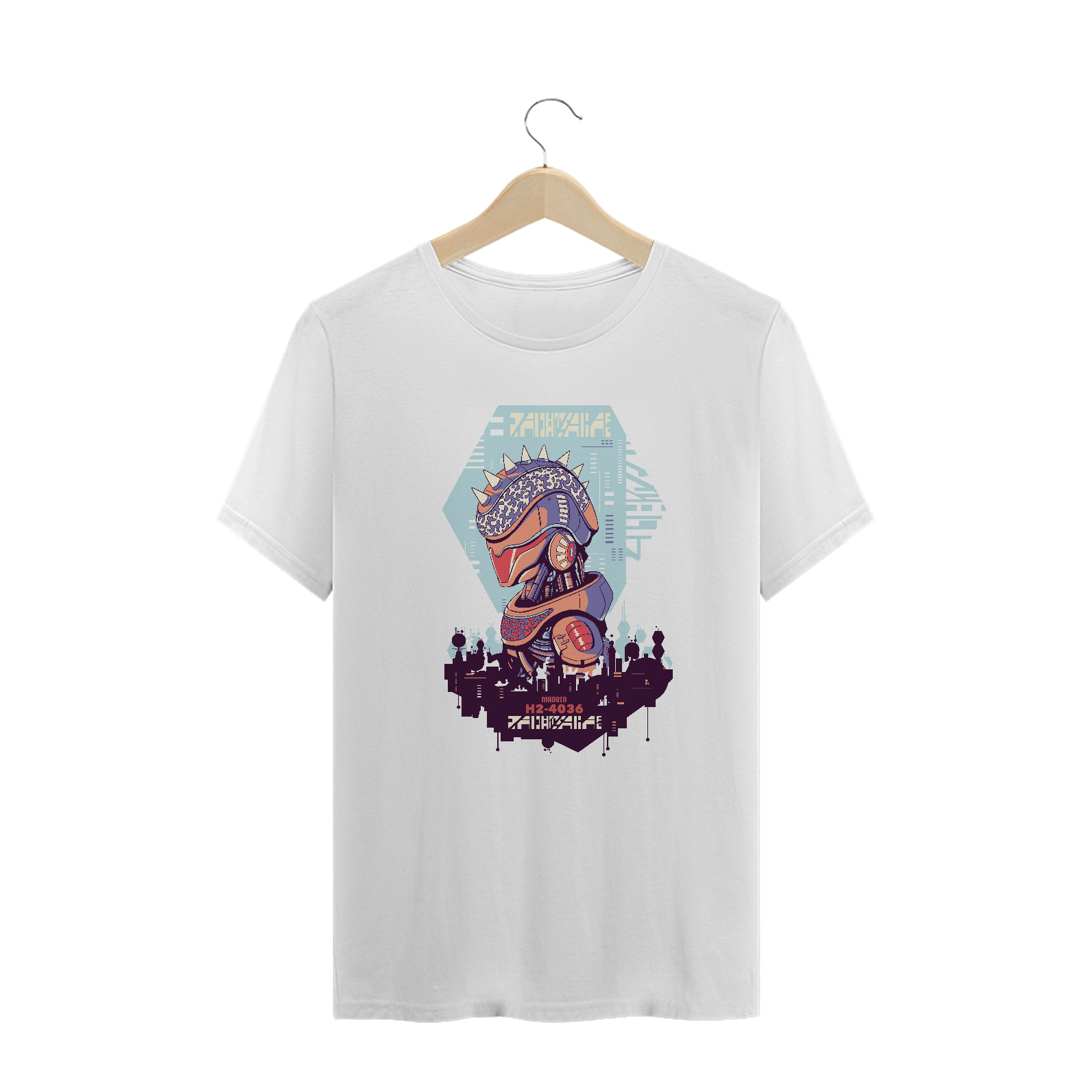 Nome do produto: Camiseta masculina Cyberpunk Madrid