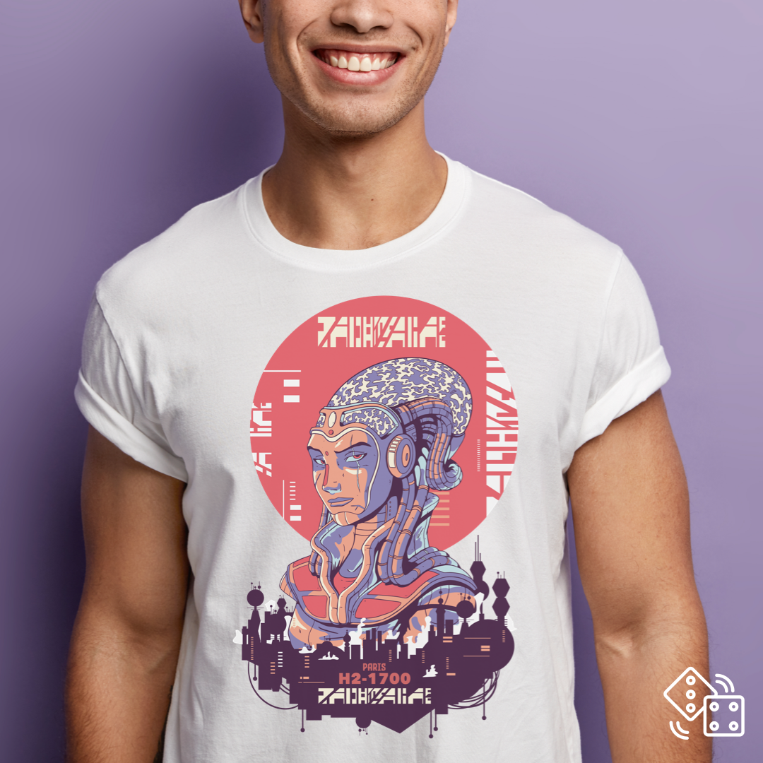 Nome do produto: Camiseta masculina Cyberpunk Paris
