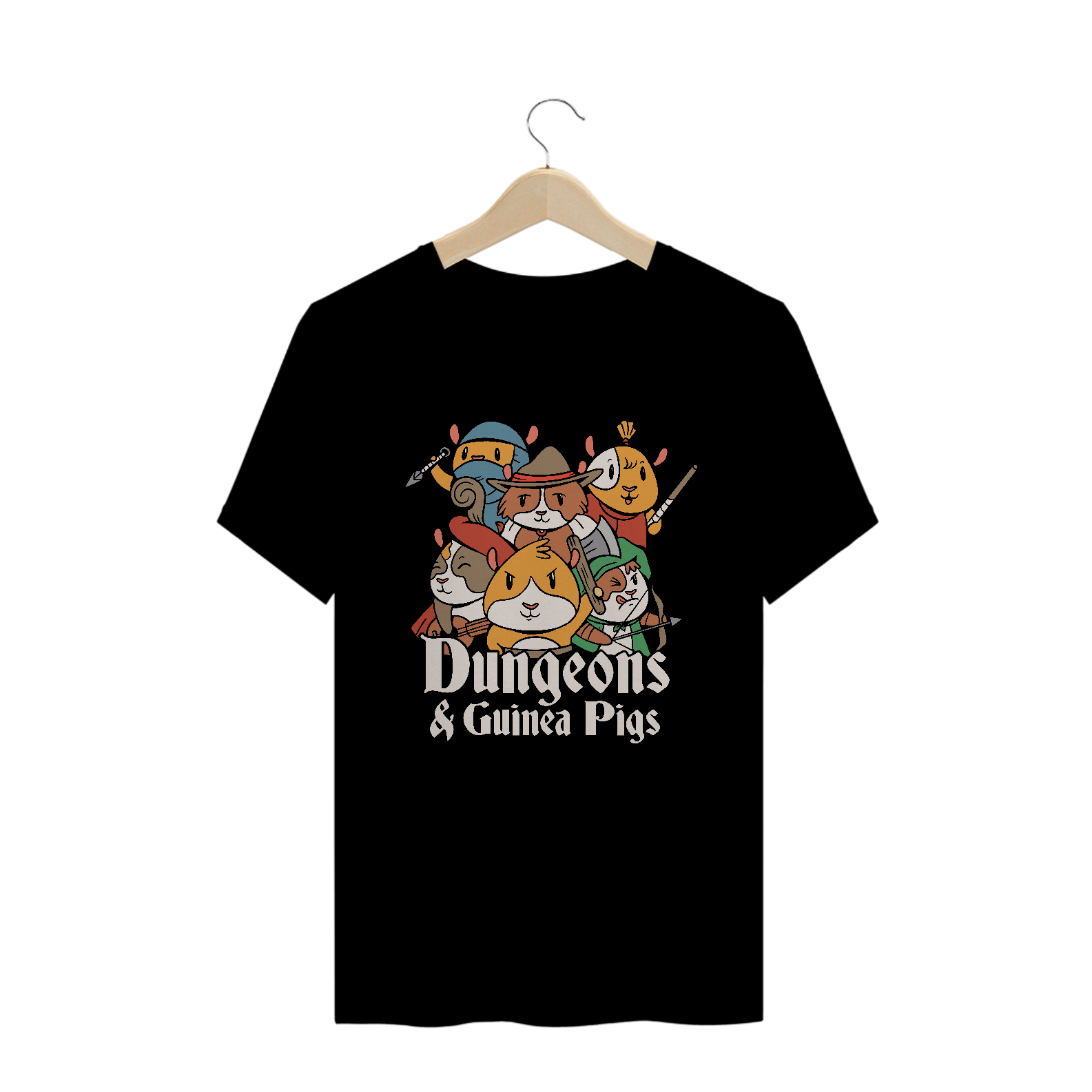 Nome do produto: Camiseta masculina Dungeons & Guinea Pigs