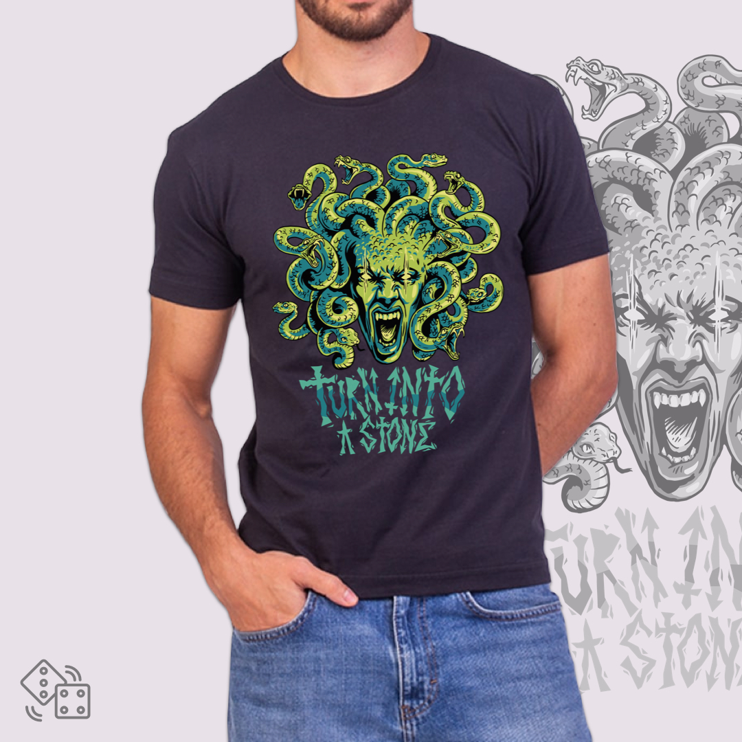 Nome do produto: Camiseta masculina Medusa Head