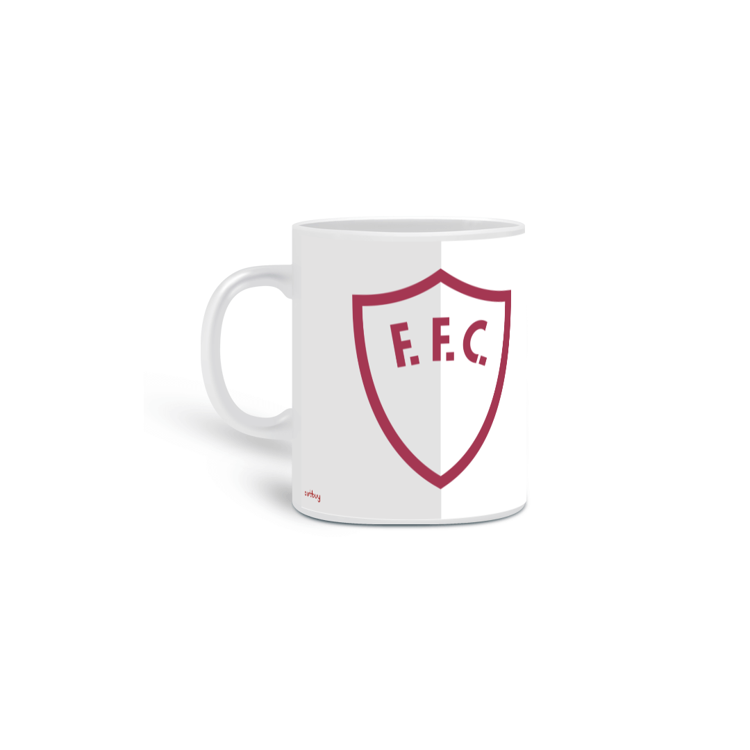 Nome do produto: Caneca Fluminense Camisa Branca/Cinza Retrô