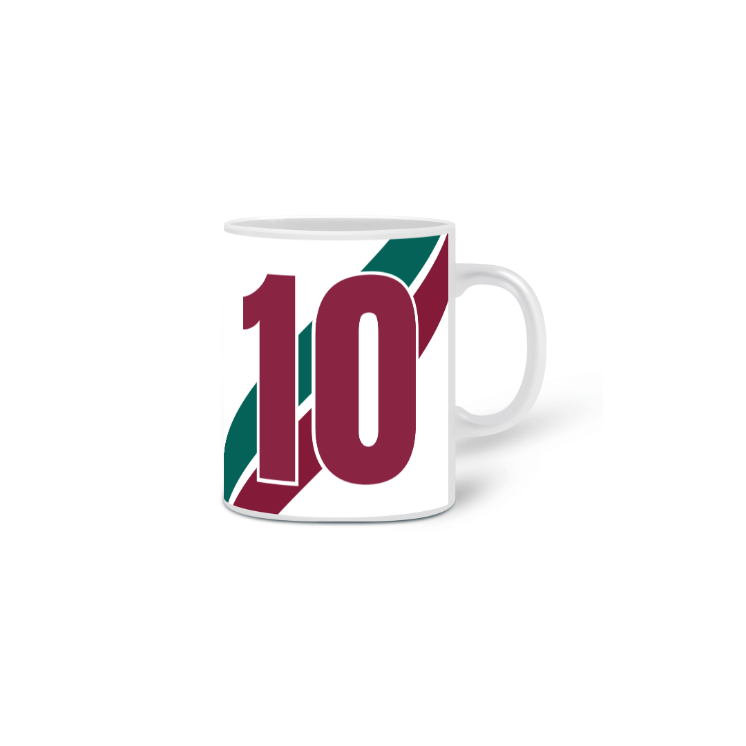 Nome do produto: Caneca Fluminense Camisa 10 Branca