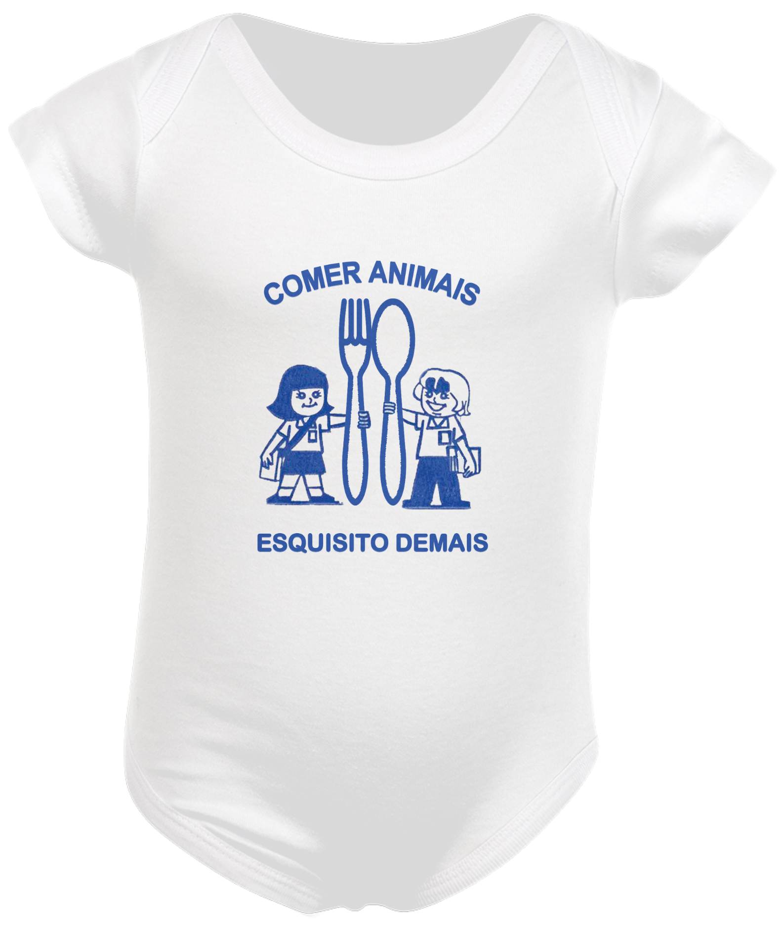 Nome do produto: Body bebê Comer animais, esquisito demais