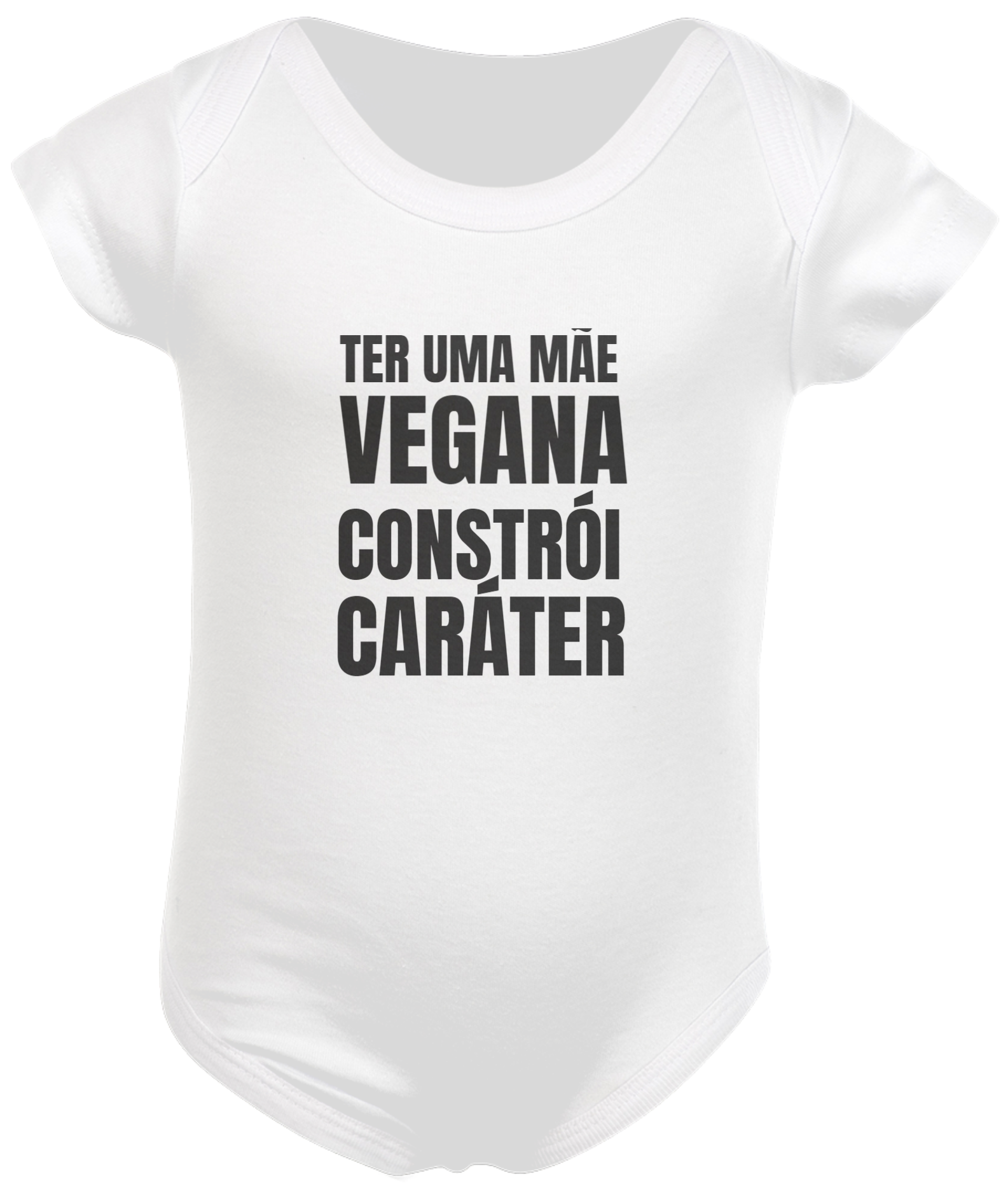 Nome do produto: Body bebê MÃE VEGANA CONSTRÓI CARÁTER