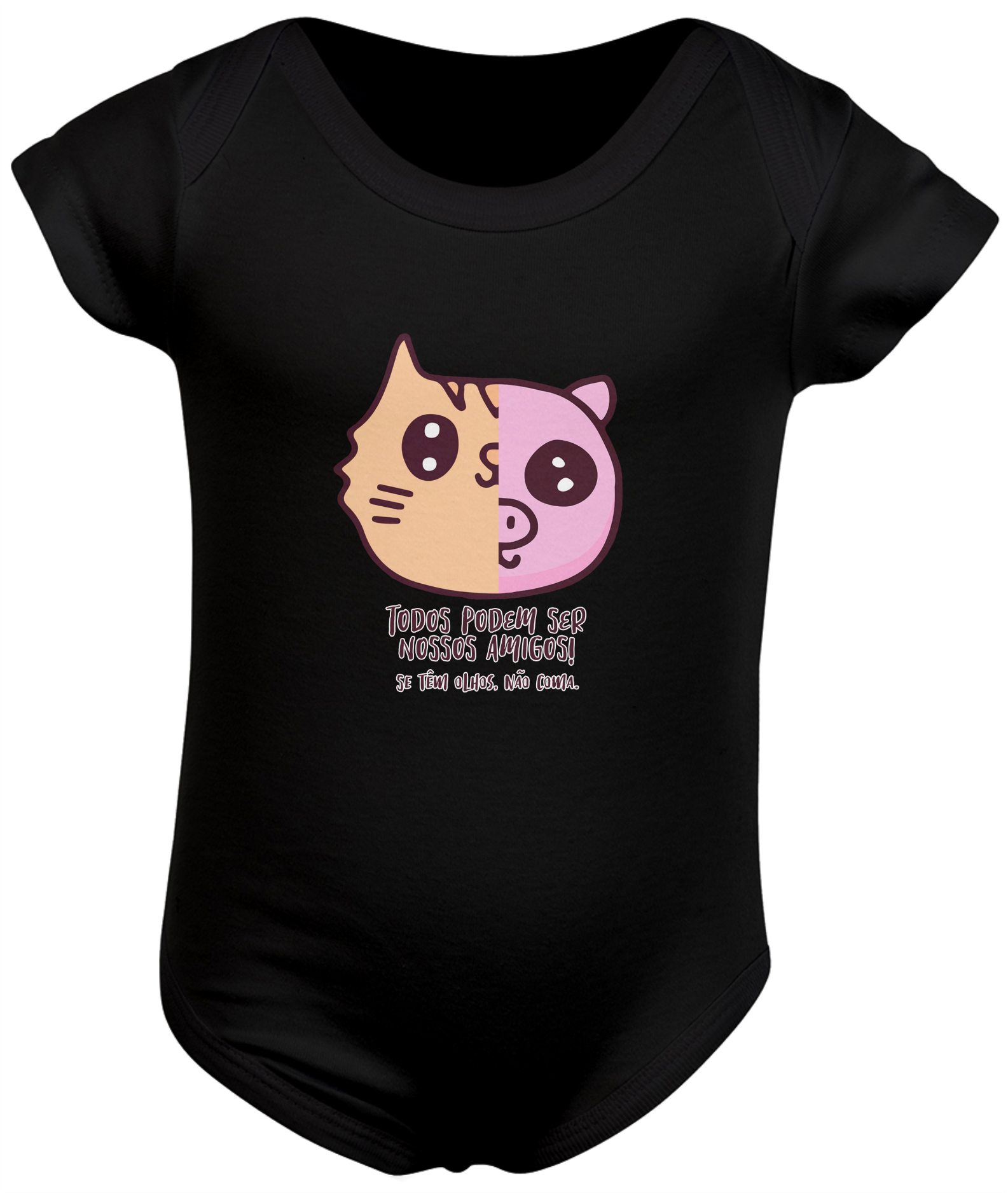 Nome do produto: Body bebê Se têm olhos, não coma.