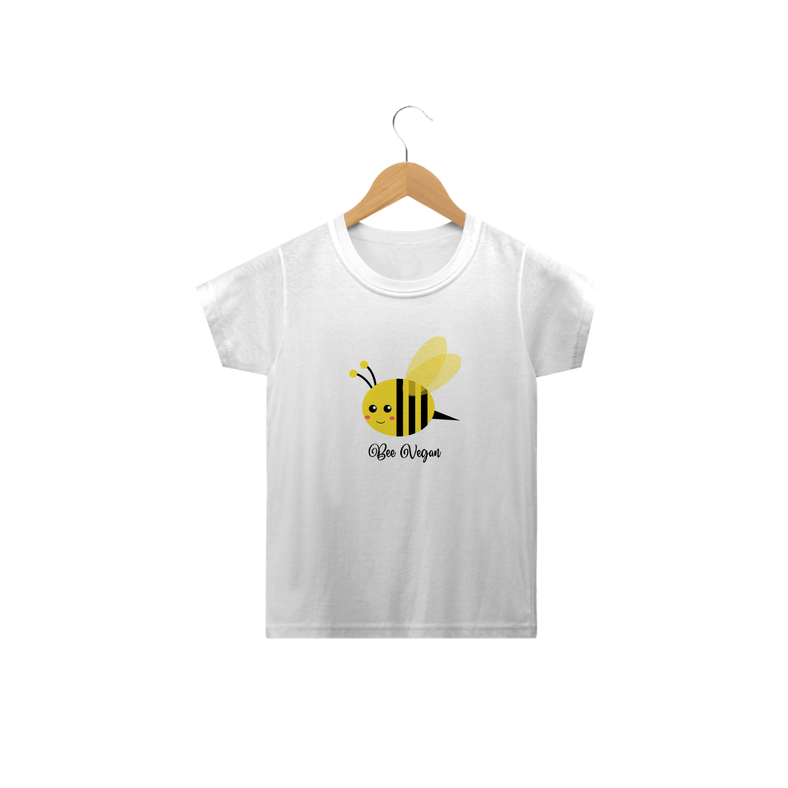 Nome do produto: Camiseta Bee Vegan. Tam: 2 ao 14.