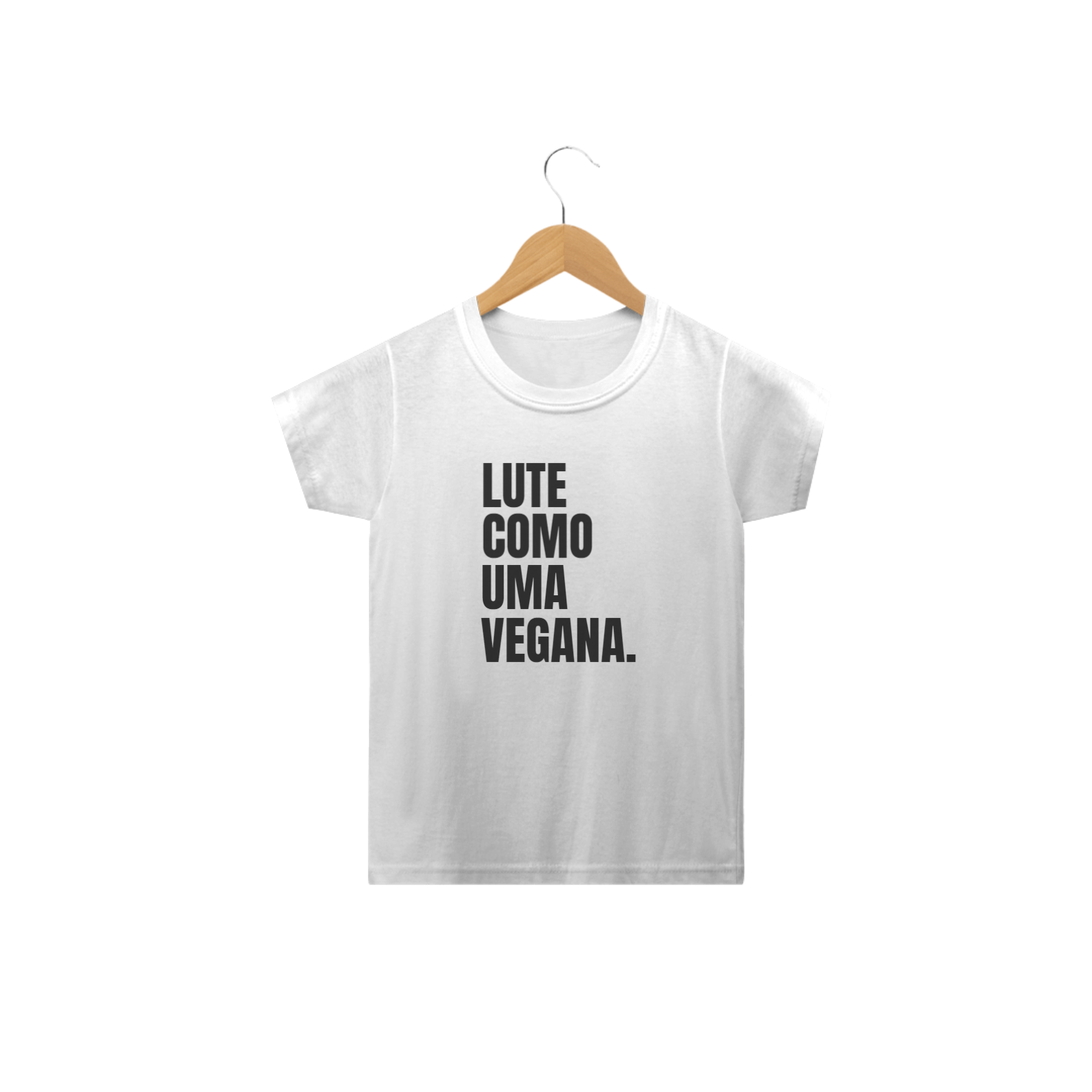 Nome do produto: Camiseta Lute como uma Vegana. Tam: 2 ao 14.