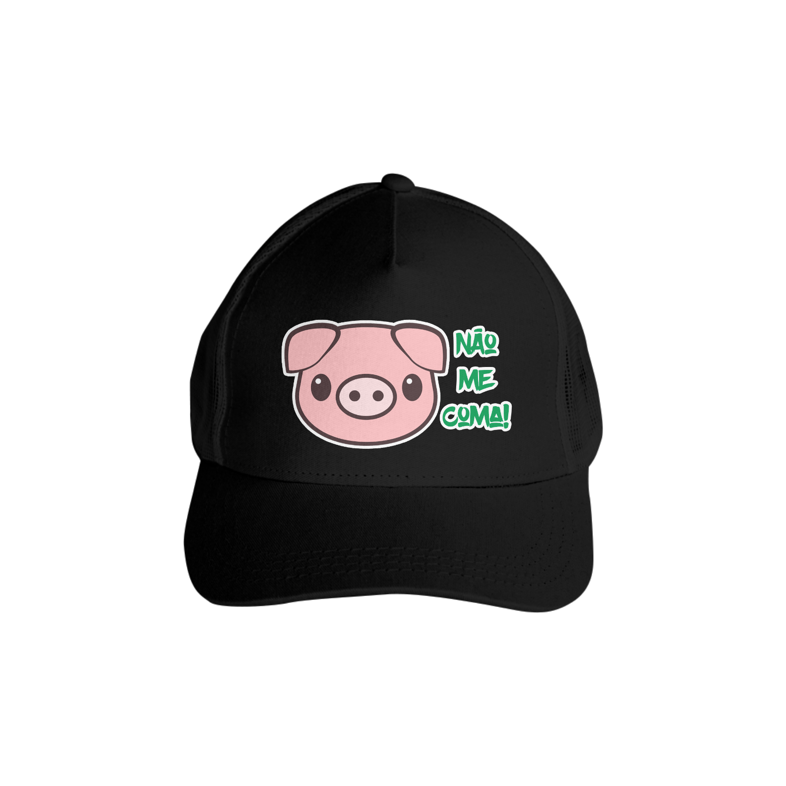Nome do produto: Boné Não me coma - porquinho.