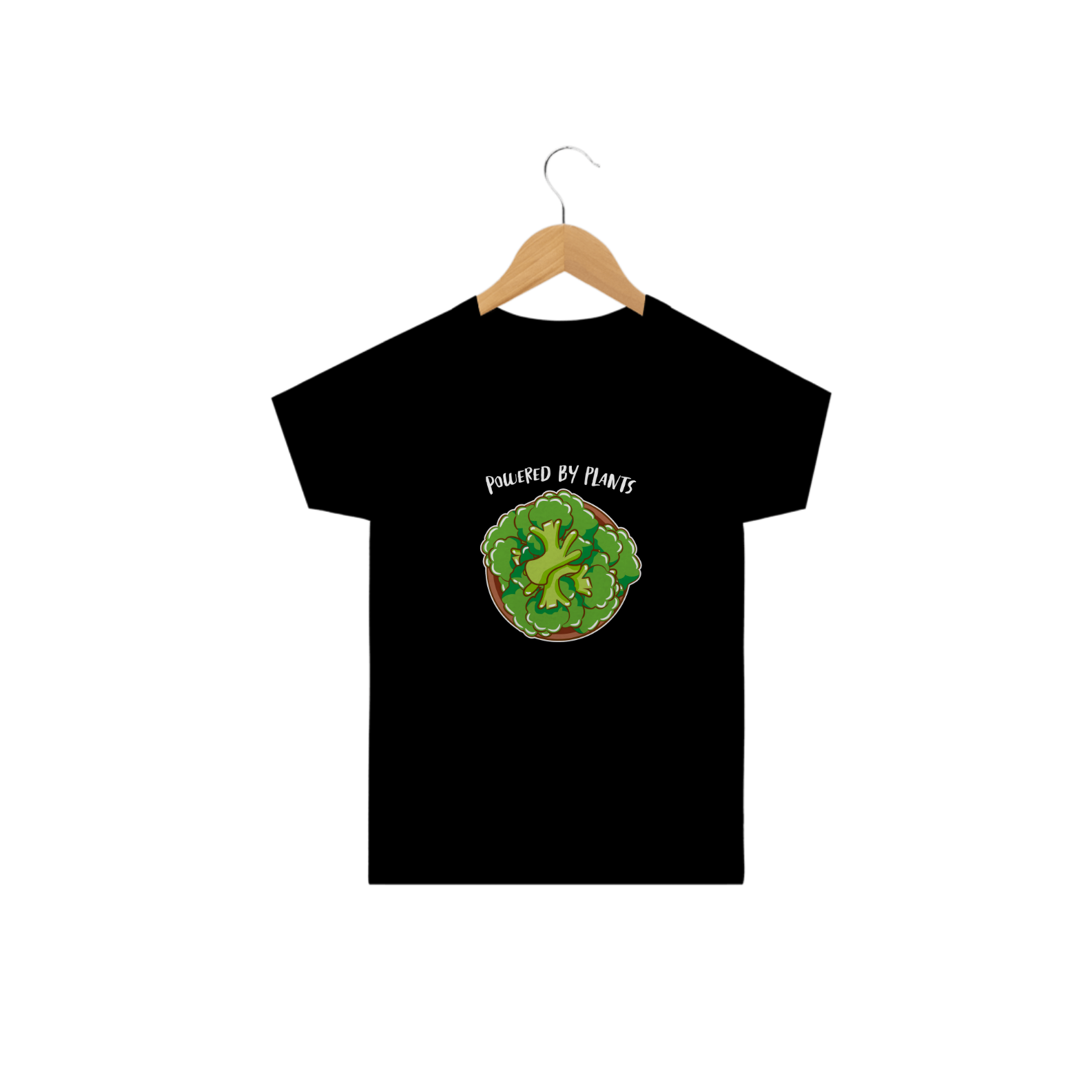 Nome do produto:  Camiseta Powered by plants. Tam: 2 a 14.