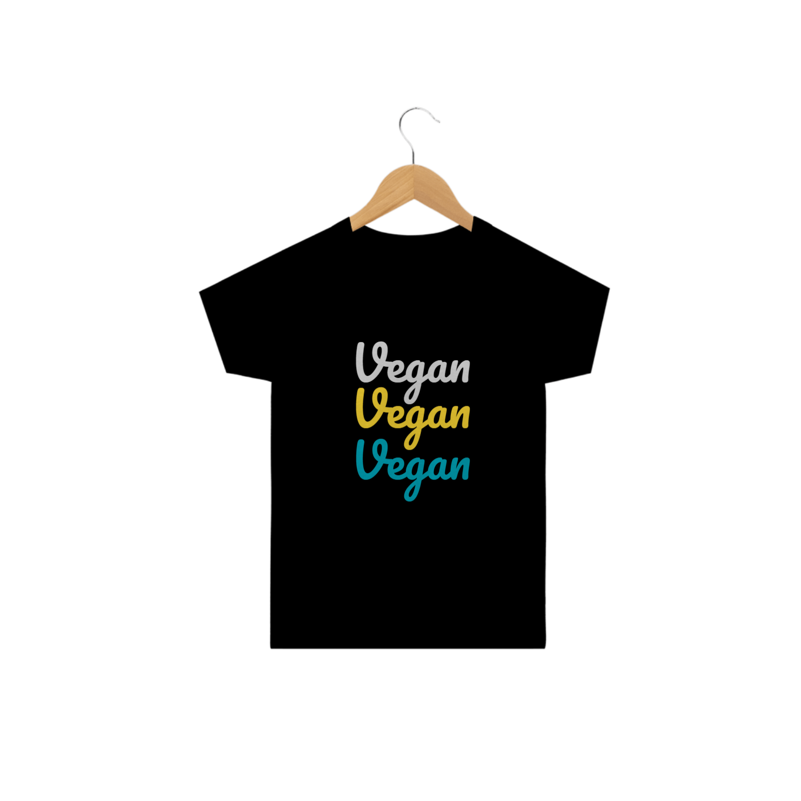 Nome do produto: Camiseta Vegan Vegan Vegan. Tam: 2 ao 14.