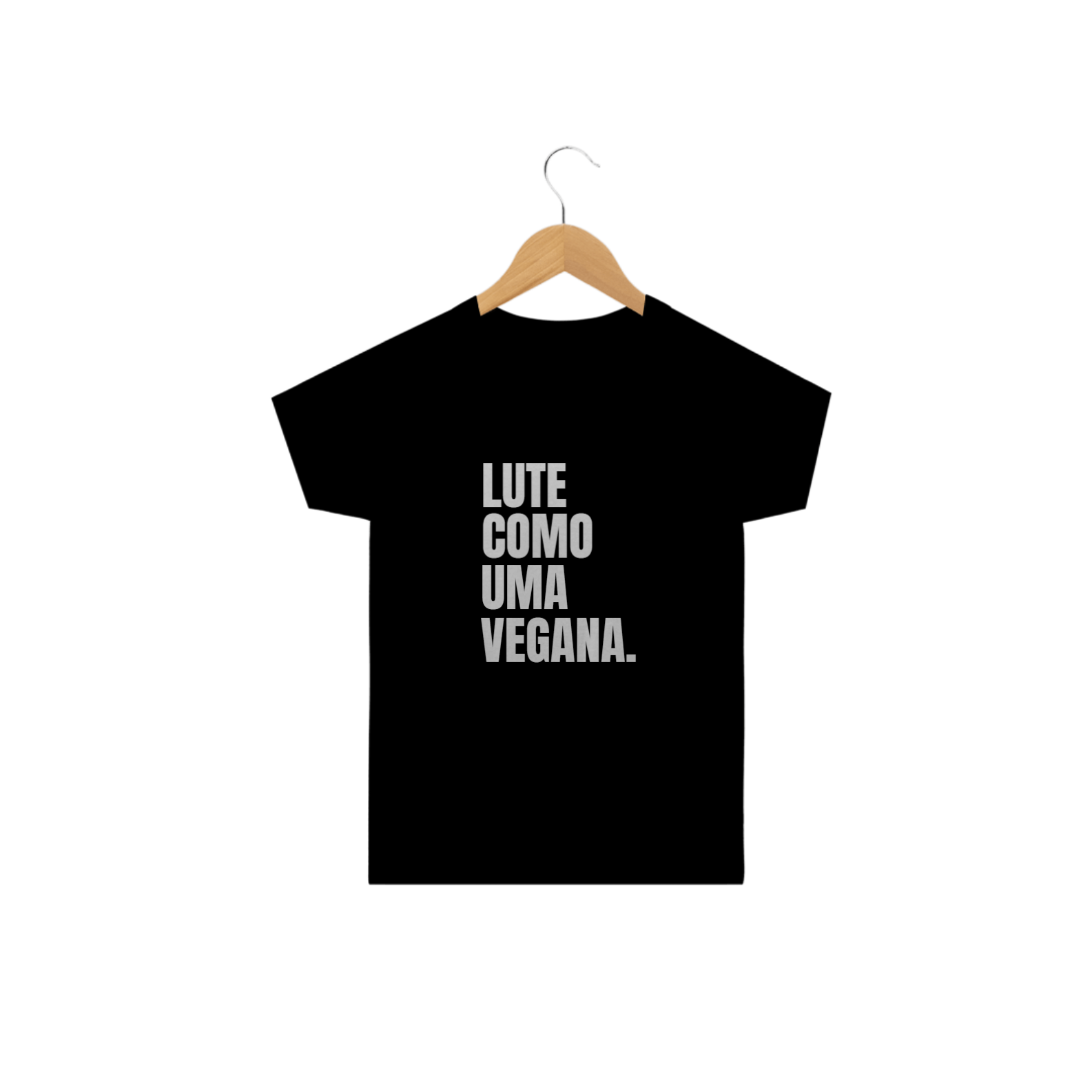 Nome do produto: Camiseta Lute como uma vegana. Tam: 2 ao 14.