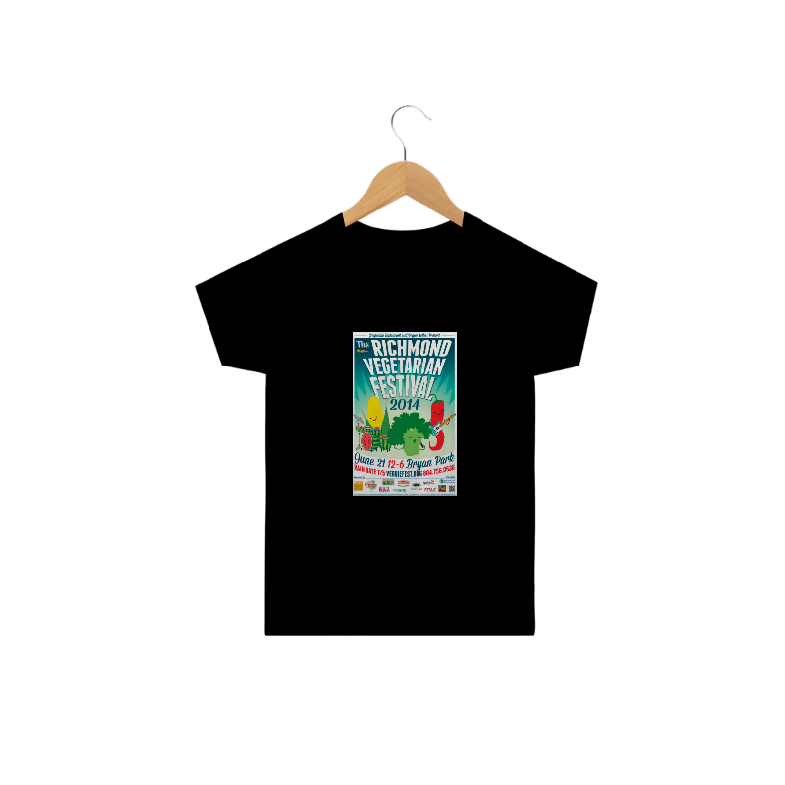 Nome do produto: Camiseta Richmond Vegetarian Festival. Tam: 2 a 14.