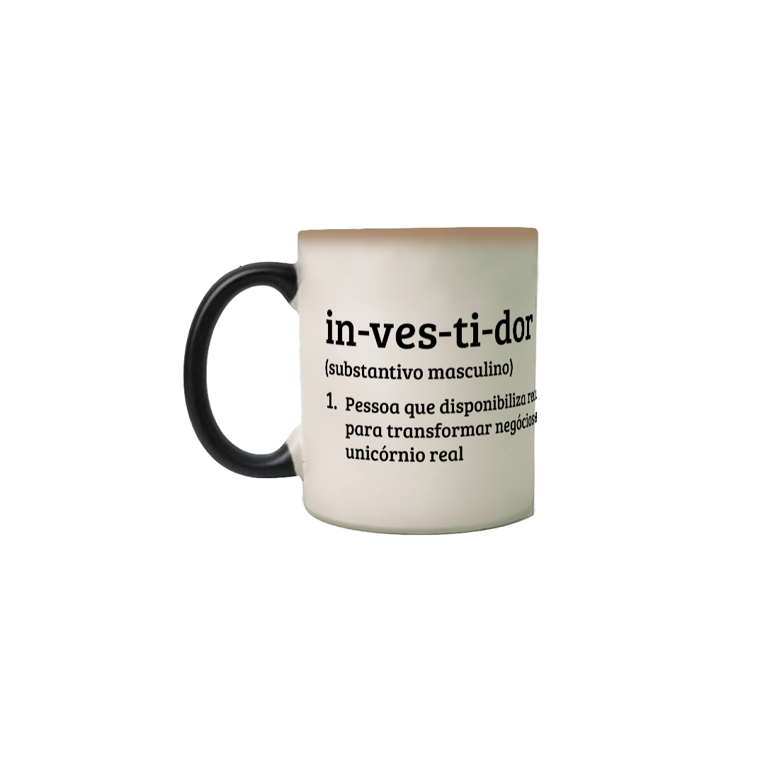 Nome do produto: Caneca Mágica - in-ves-ti-dor