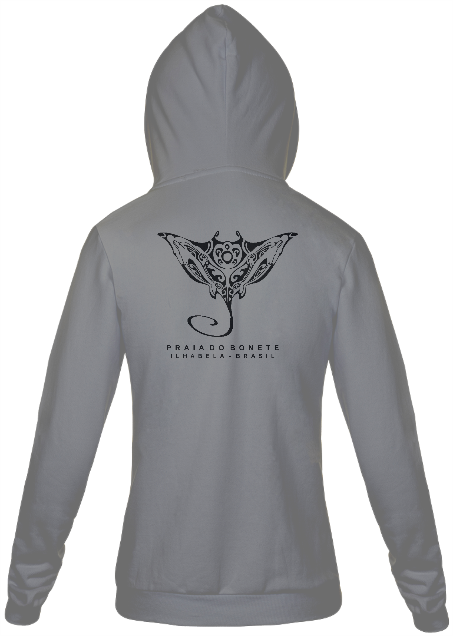 Moletom com zíper Arraia Preta