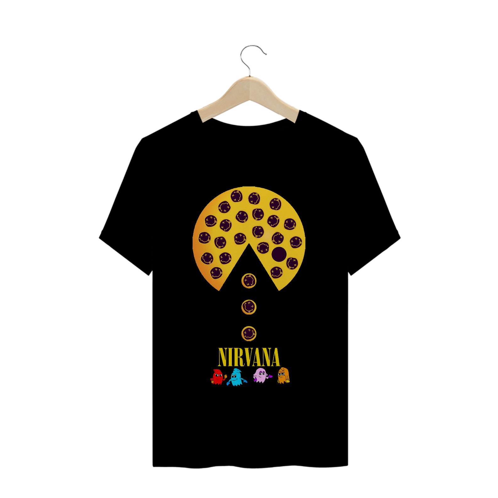 Nome do produto: Camiseta - Nirvana \\ Pac-Man