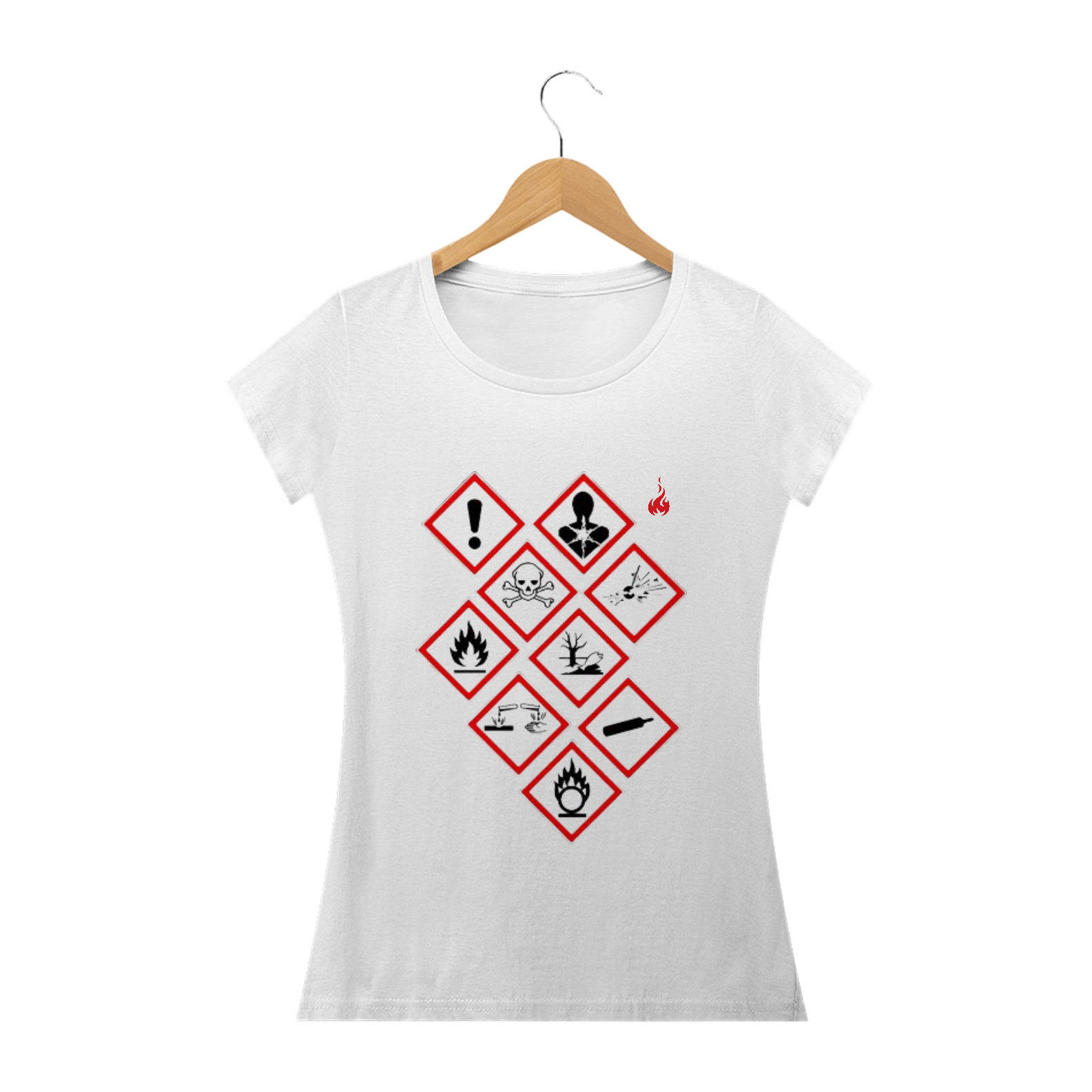 Nome do produto: CAMISA PICTOGRAMAS GHS FEMININA