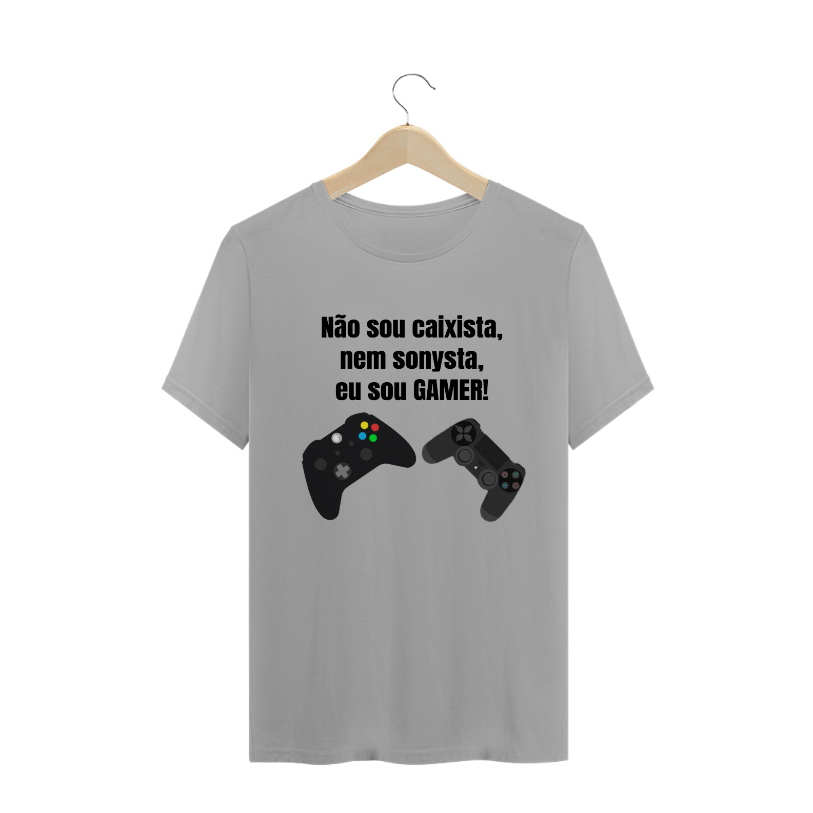 Nome do produto: Camiseta MASCULINA Não Sou Caixista, Nem Sonysta, Sou GAMER