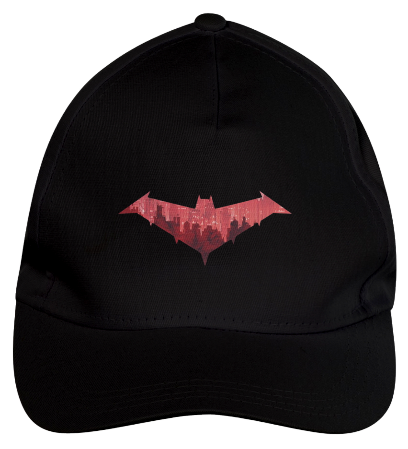 Nome do produto: Boné de Brim Capuz Vermelho Emblema Gotham City
