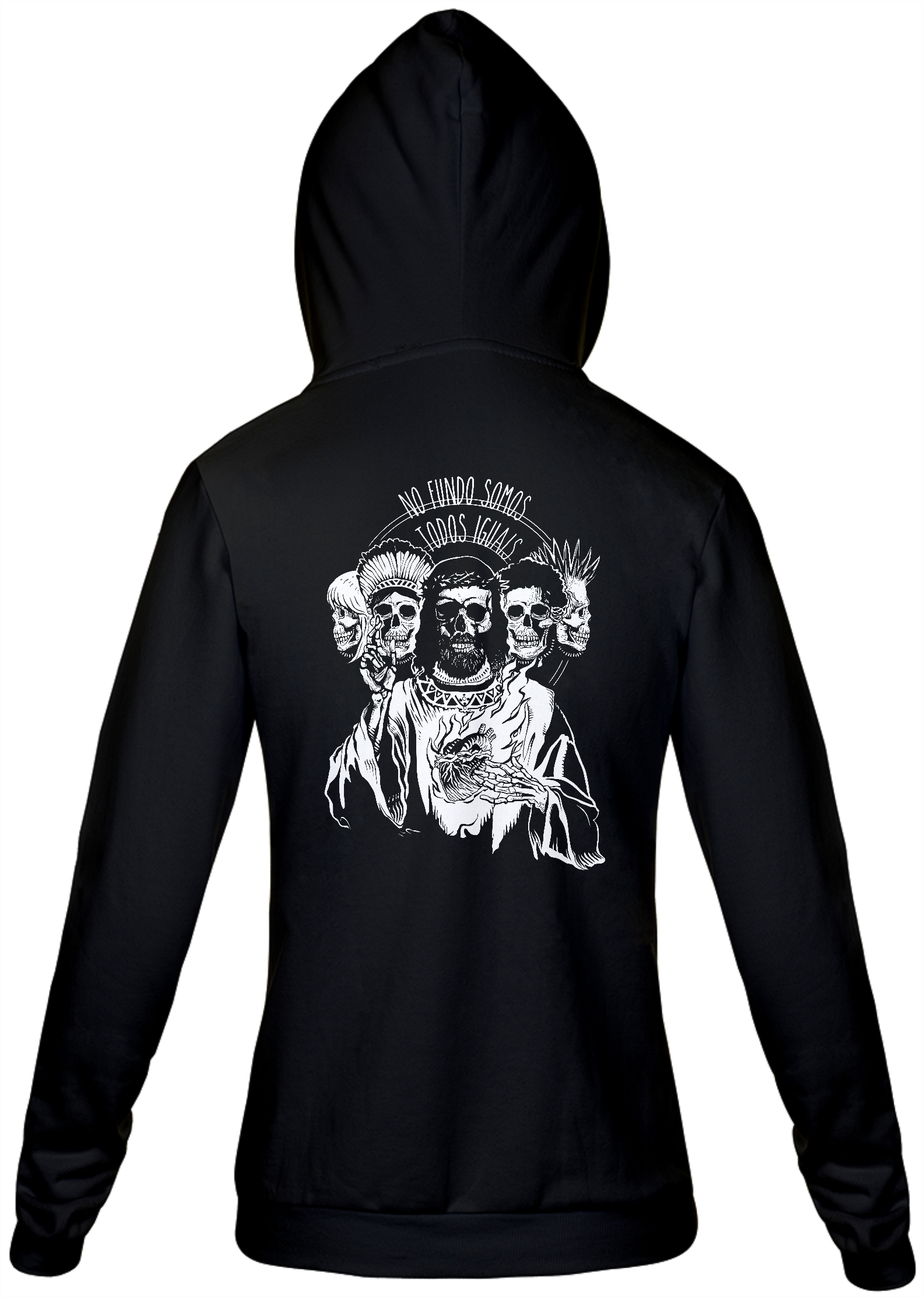 Nome do produto: Moletom com zíper Unissex - Somos Todos Iguais