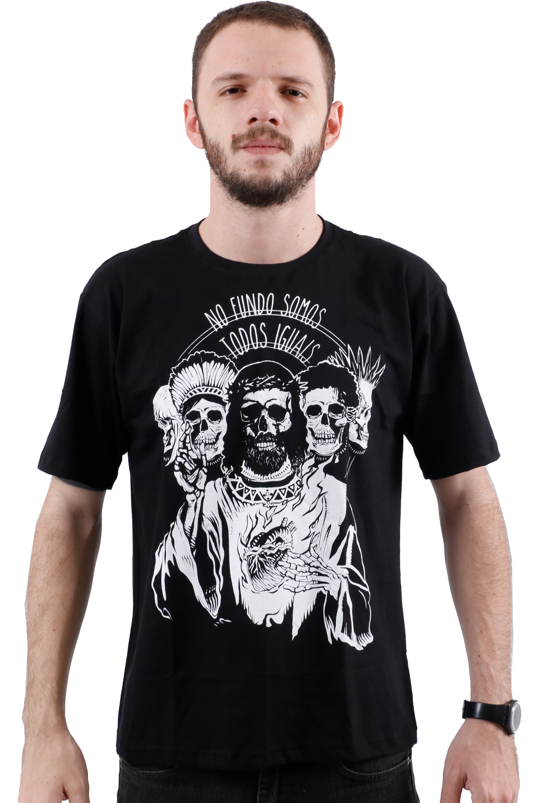 Nome do produto: Camiseta Todos Iguais Preta