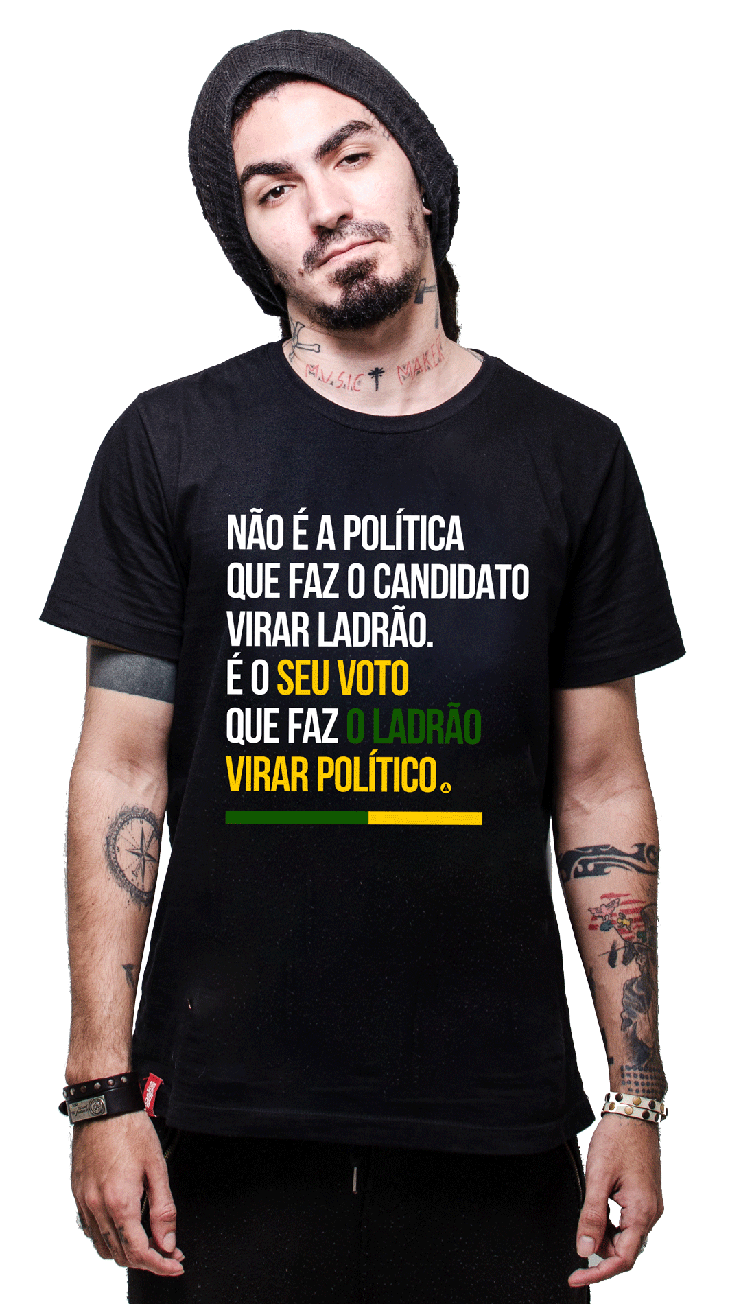 Nome do produto: Camiseta Politica | Seu Voto Faz o Ladrão