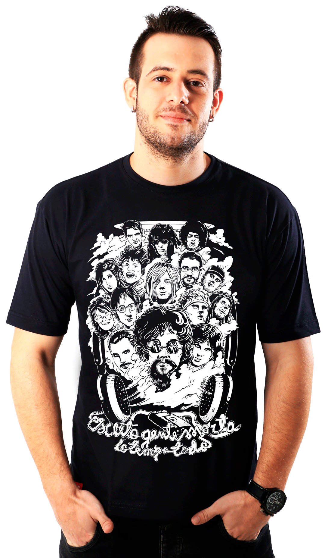 Nome do produto: Camiseta MSKA Escuto Gente Morta Preta